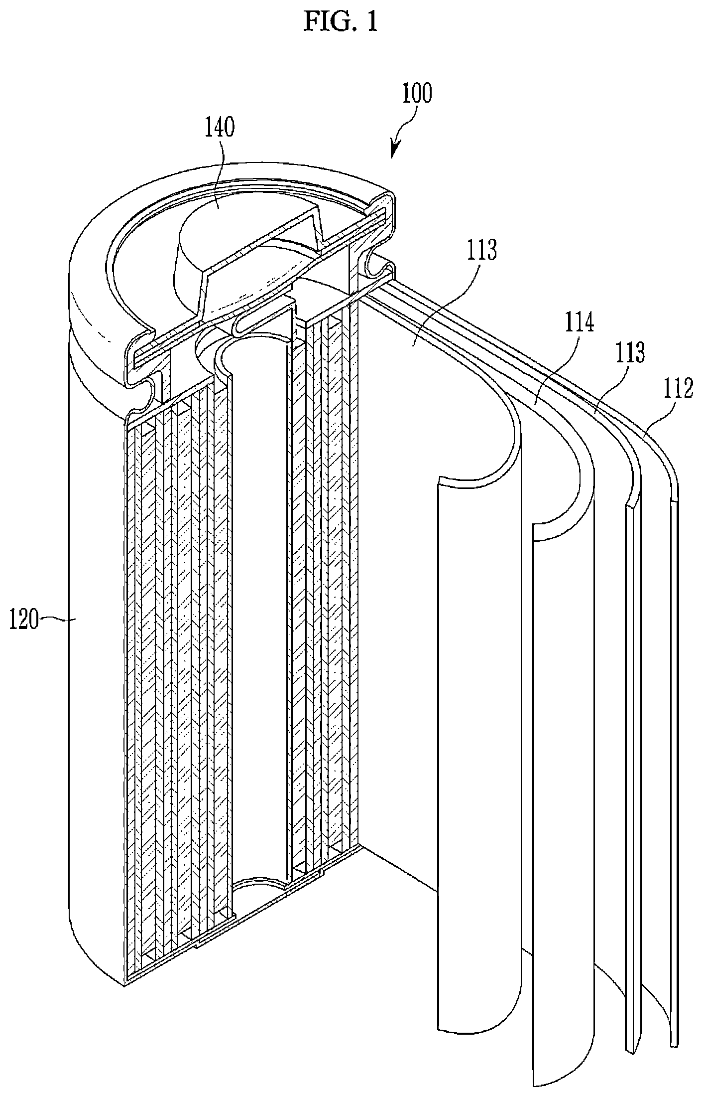 Patent US12107297 Figure 1 – Composition for coating layer including heat-resistant binder, hydroxy-containing polyimide particle, and silane crosslinker, separator for rechargeable lithium battery including coating layer formed therefrom and rechargeable lithium battery including the same