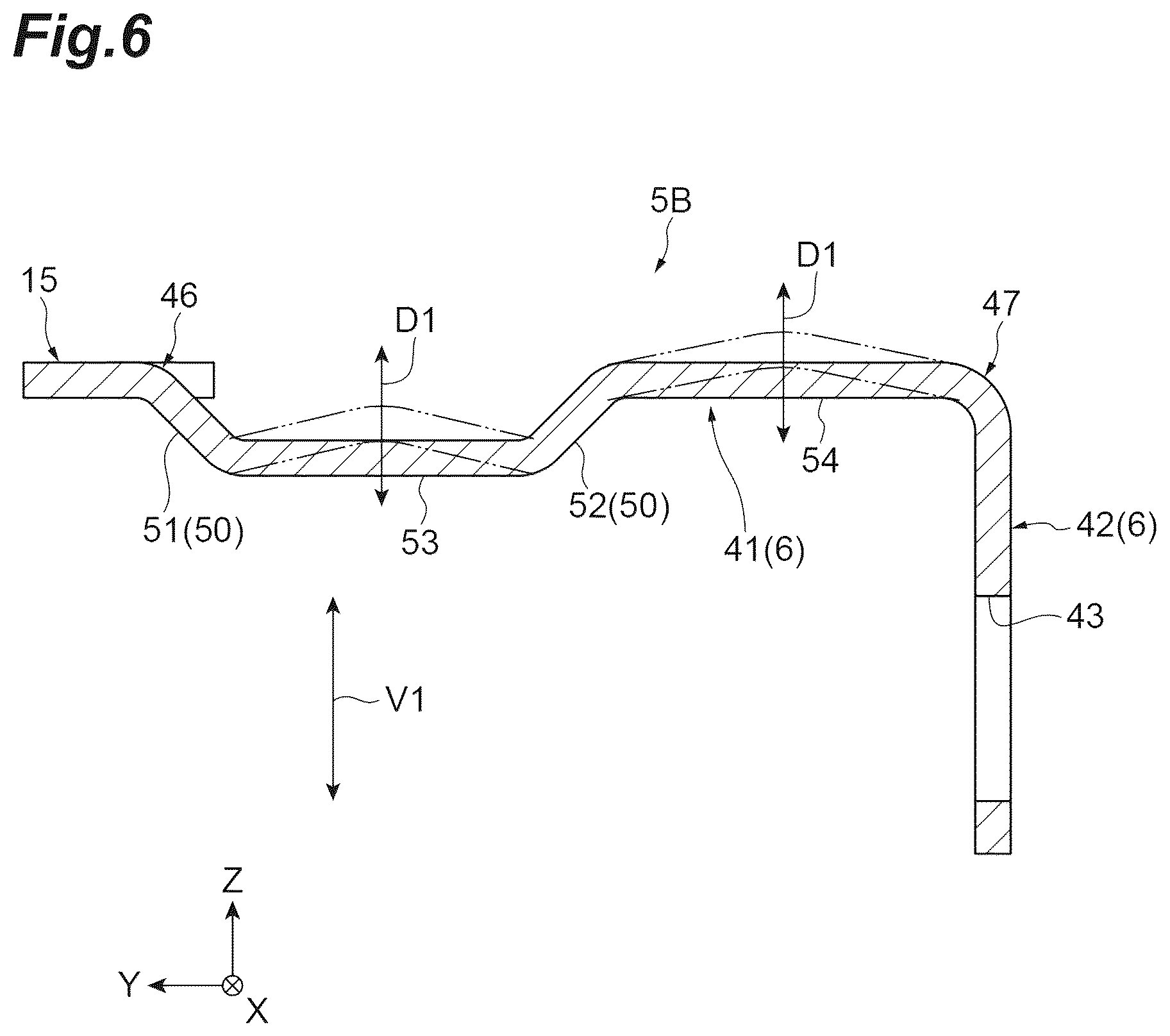 Patent US12107300 Figure 6 – Energy storage device comprising current collector plate with spring portion