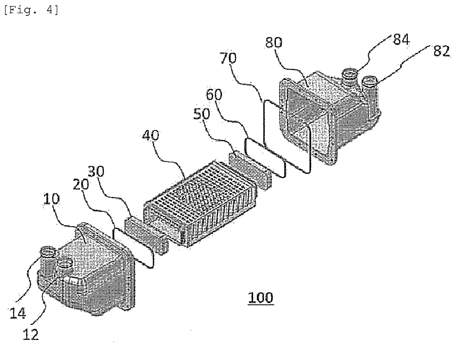 Patent US12107303 Figure 4 – Membrane humidifier for fuel cells