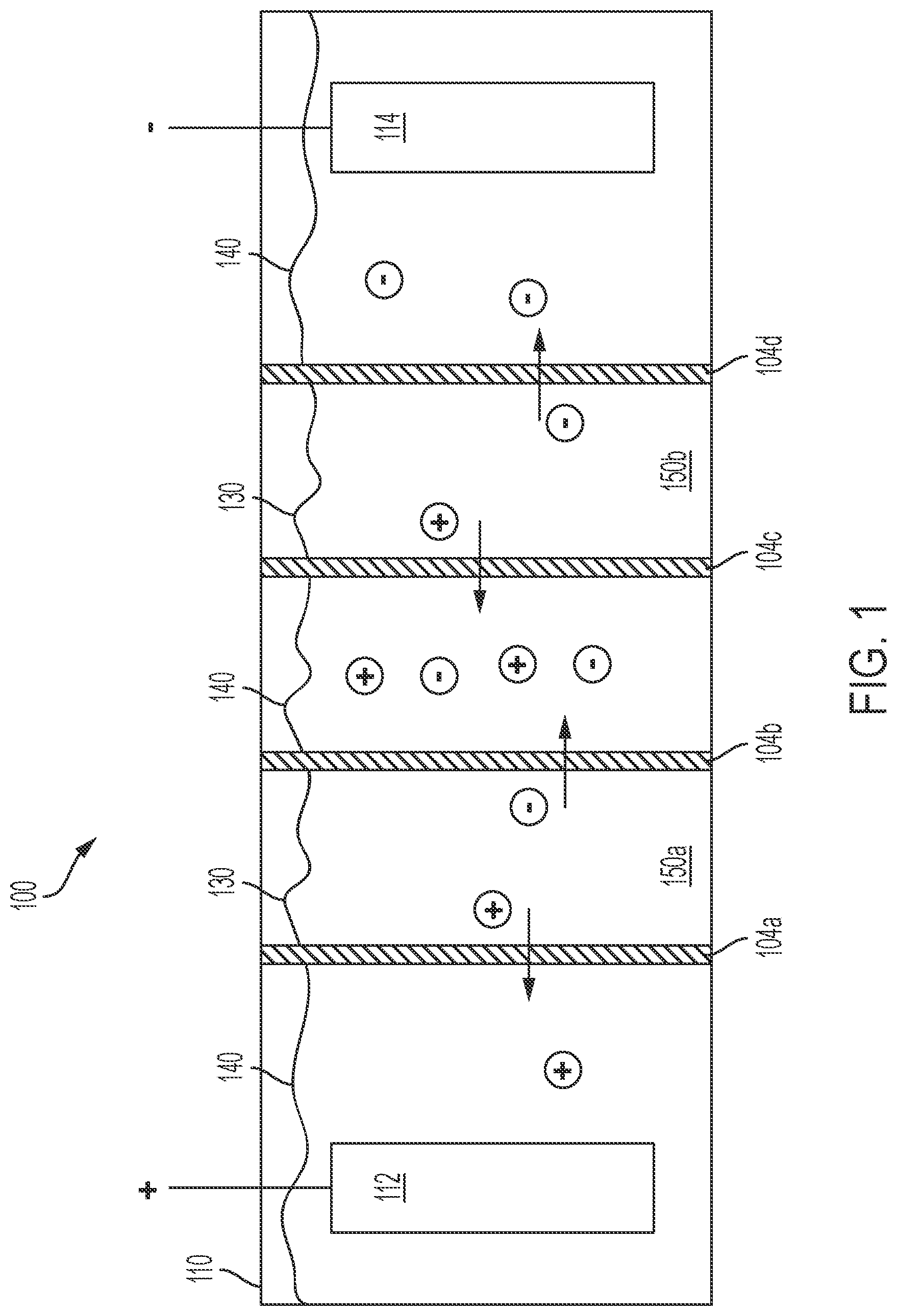 Patent US12107308 — Reverse electrodialysis cell and methods of use thereof — Figure 1