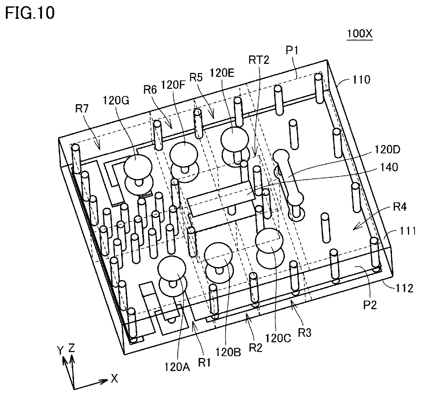 Patent US12107312 Figure 7 – Band pass filter and high frequency front-end circuit including same