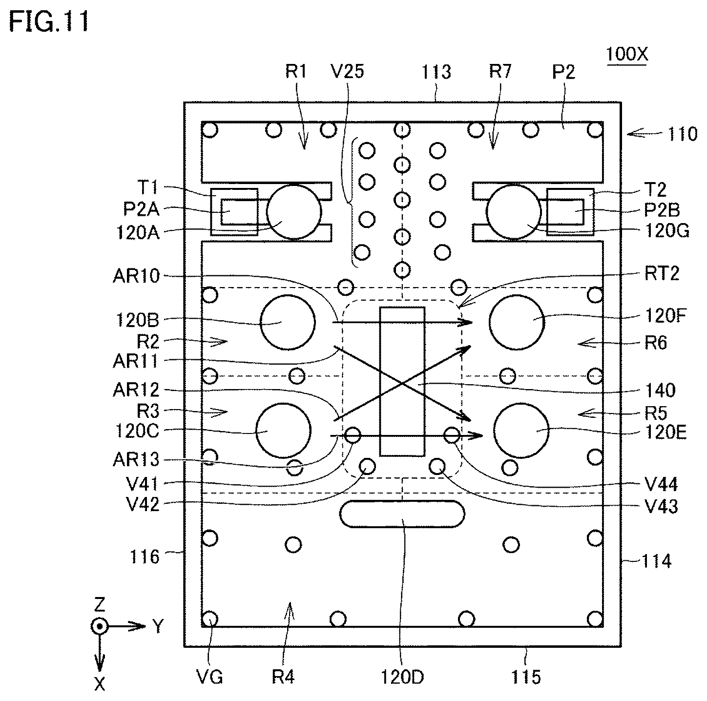 Patent US12107312 Figure 8 – Band pass filter and high frequency front-end circuit including same