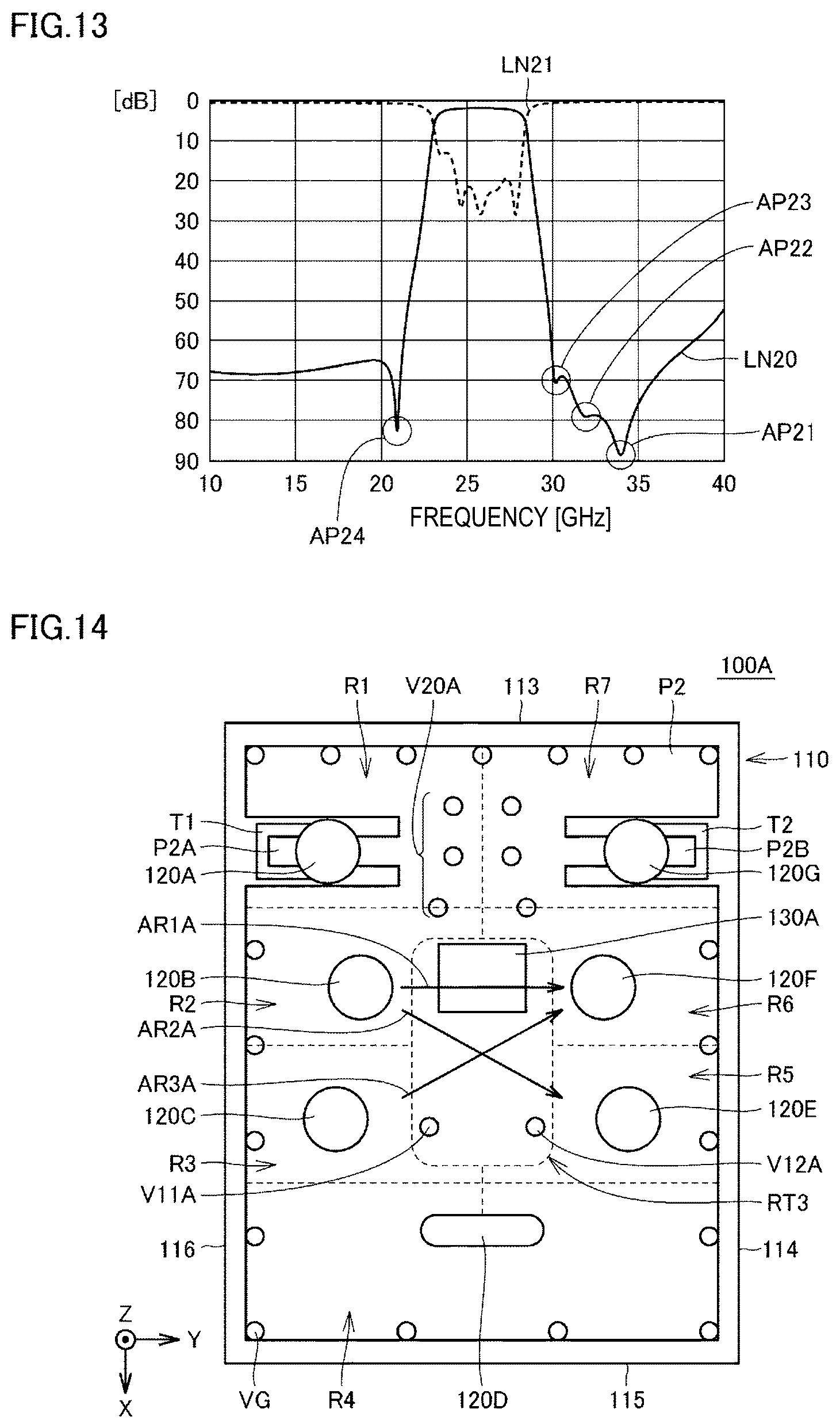 Patent US12107312 Figure 10 – Band pass filter and high frequency front-end circuit including same