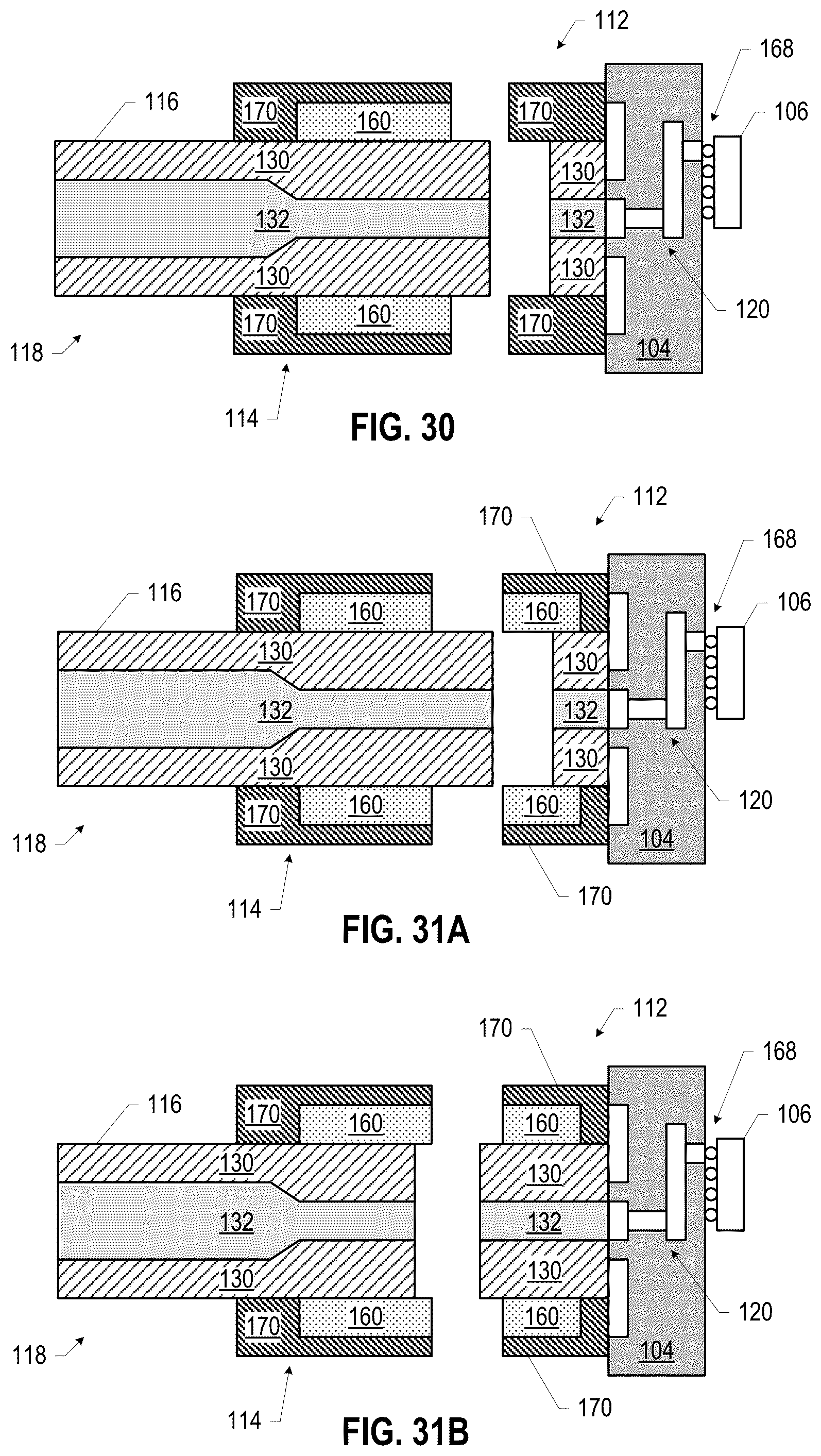 Patent US12107314 Figure 11 – Microelectronic support for millimeter-wave communication including a transmission line trace and via pad spaced apart from a respective anti-trace and anti-pad