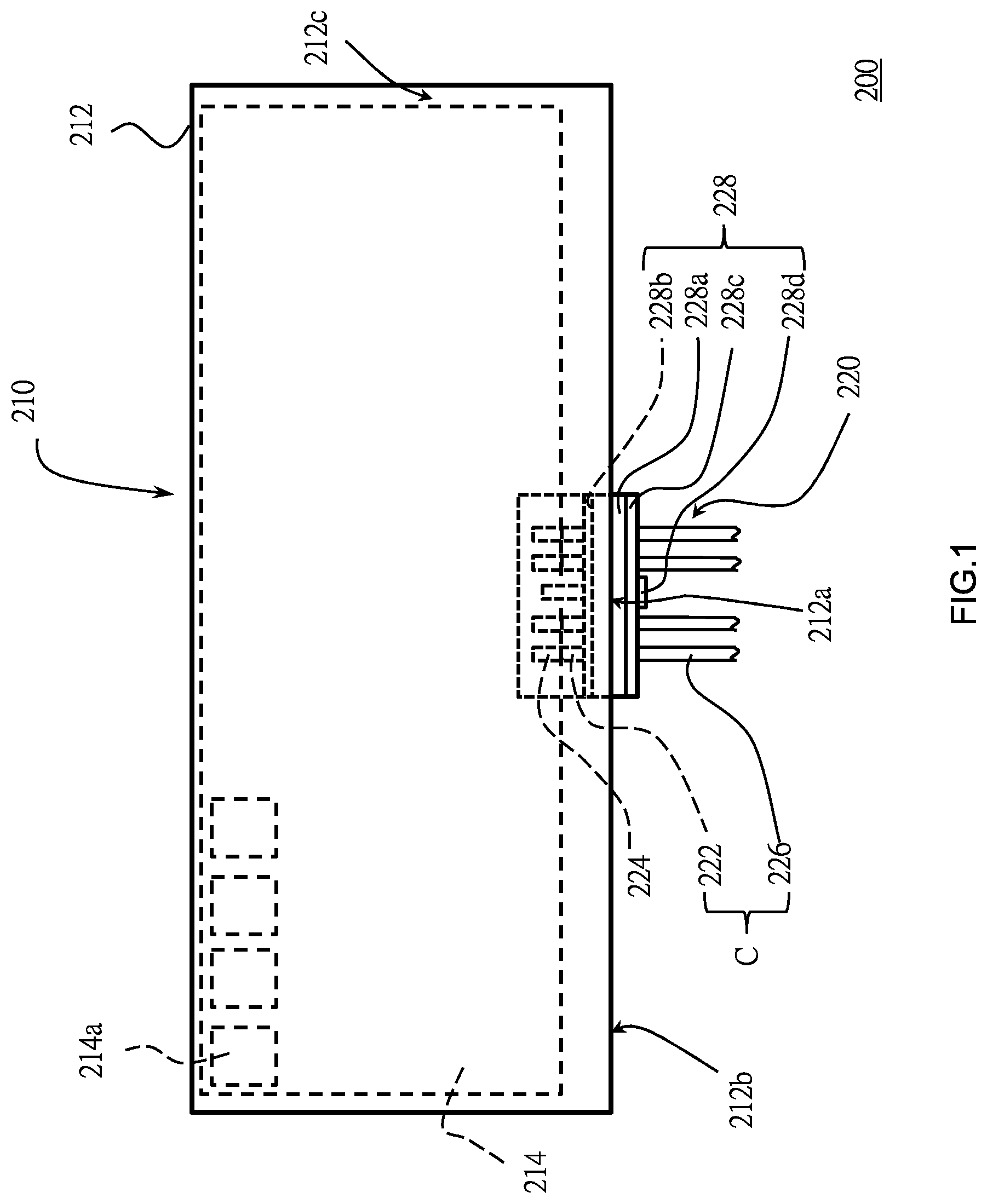 Patent US12107315 Figure 1 – Water-resistant element, external connection wire module, and antenna box module
