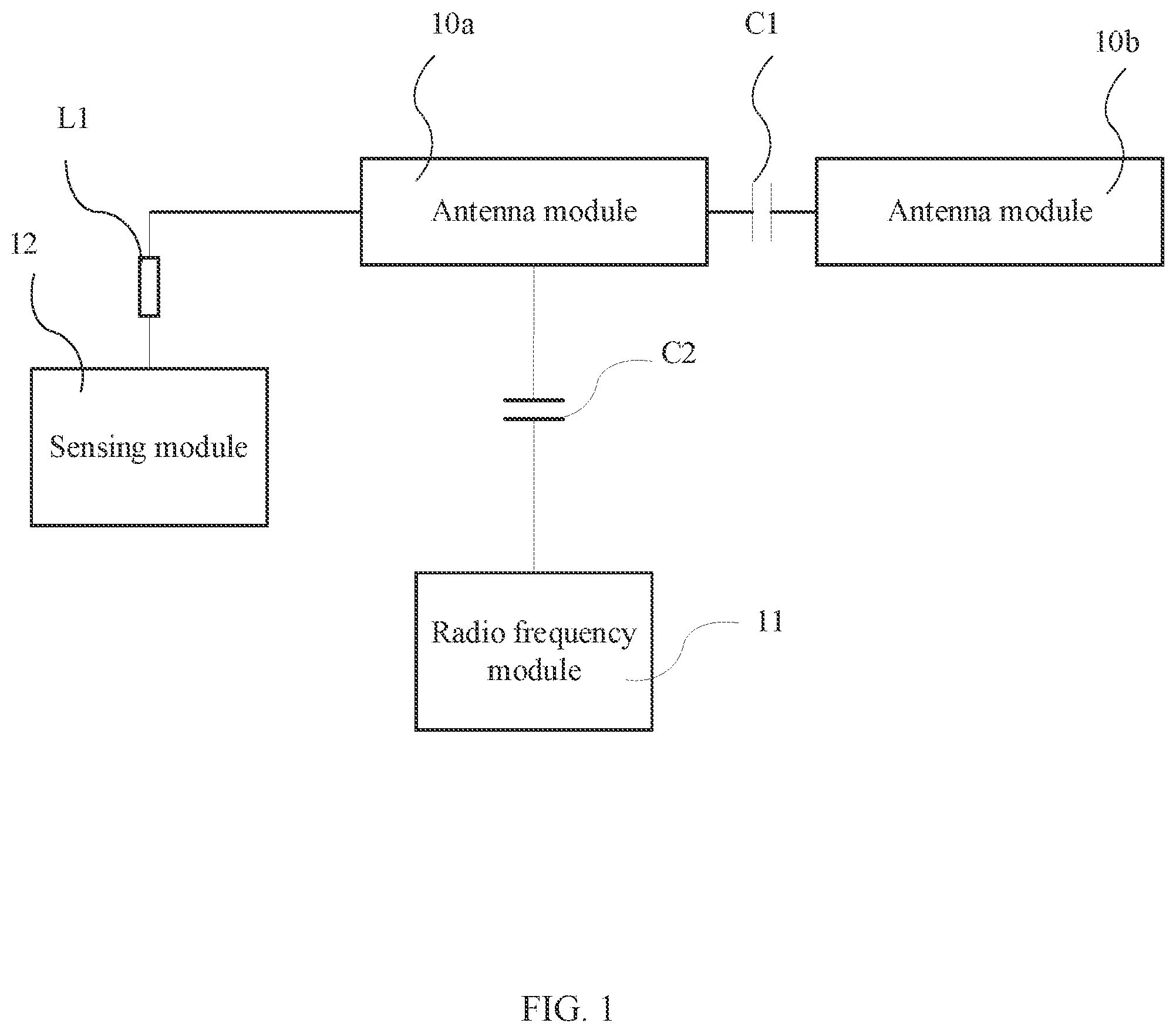 Patent US12107324 Figure 1 – Multi-section antenna with a shared radiator
