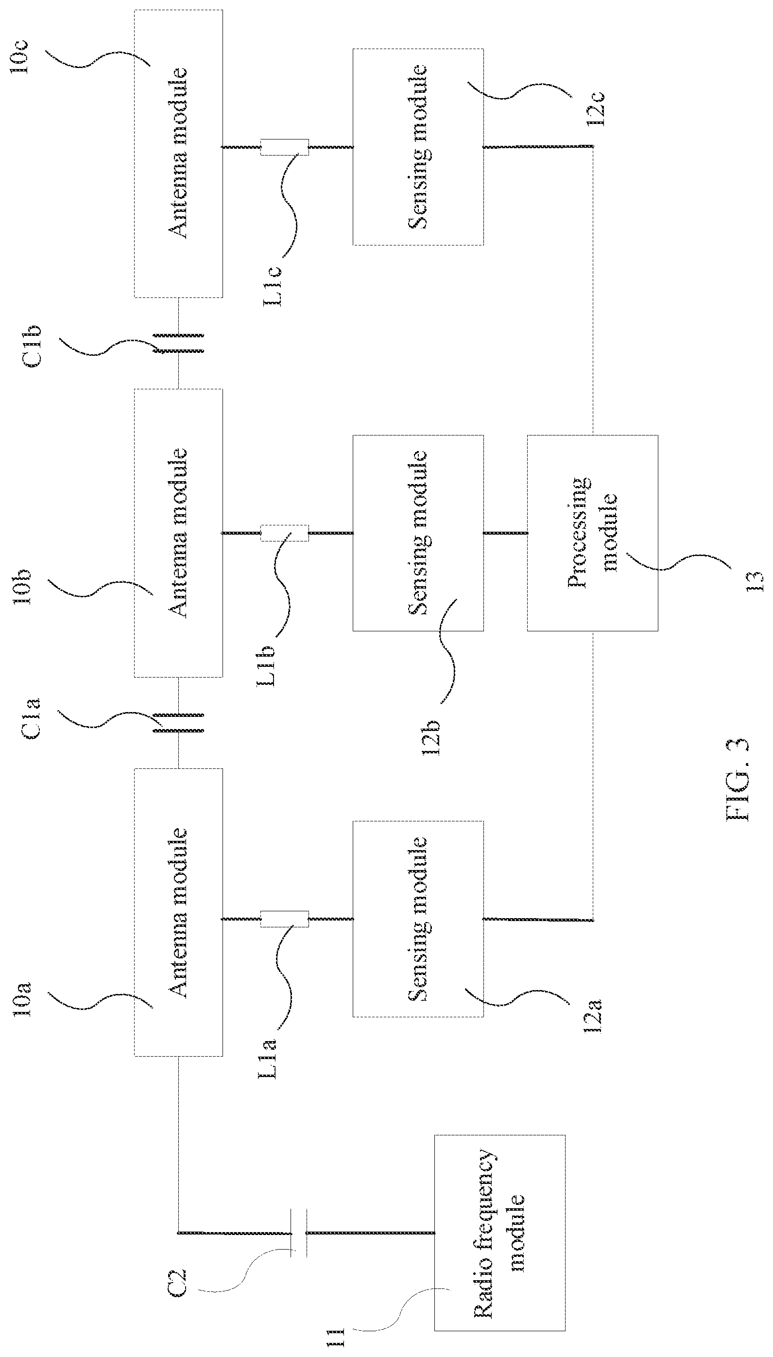 Patent US12107324 Figure 3 – Multi-section antenna with a shared radiator