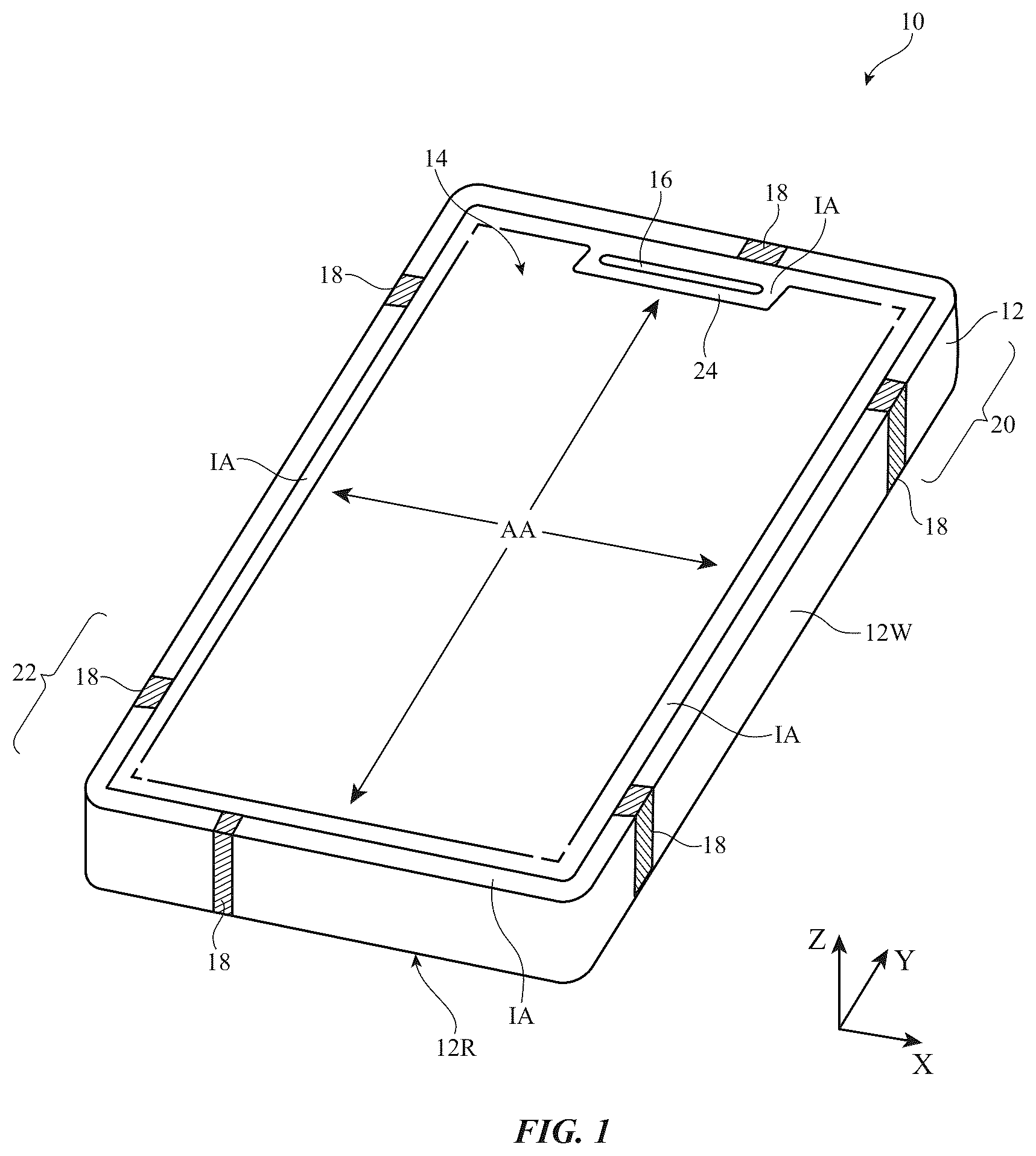 Patent US12107328 Figure 1 – Electronic devices with interconnected ground structures