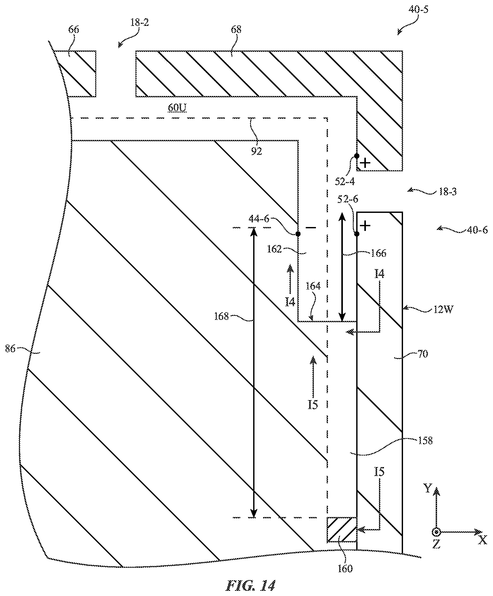 Patent US12107335 Figure 13 – Electronic devices with distributed slot antenna structures