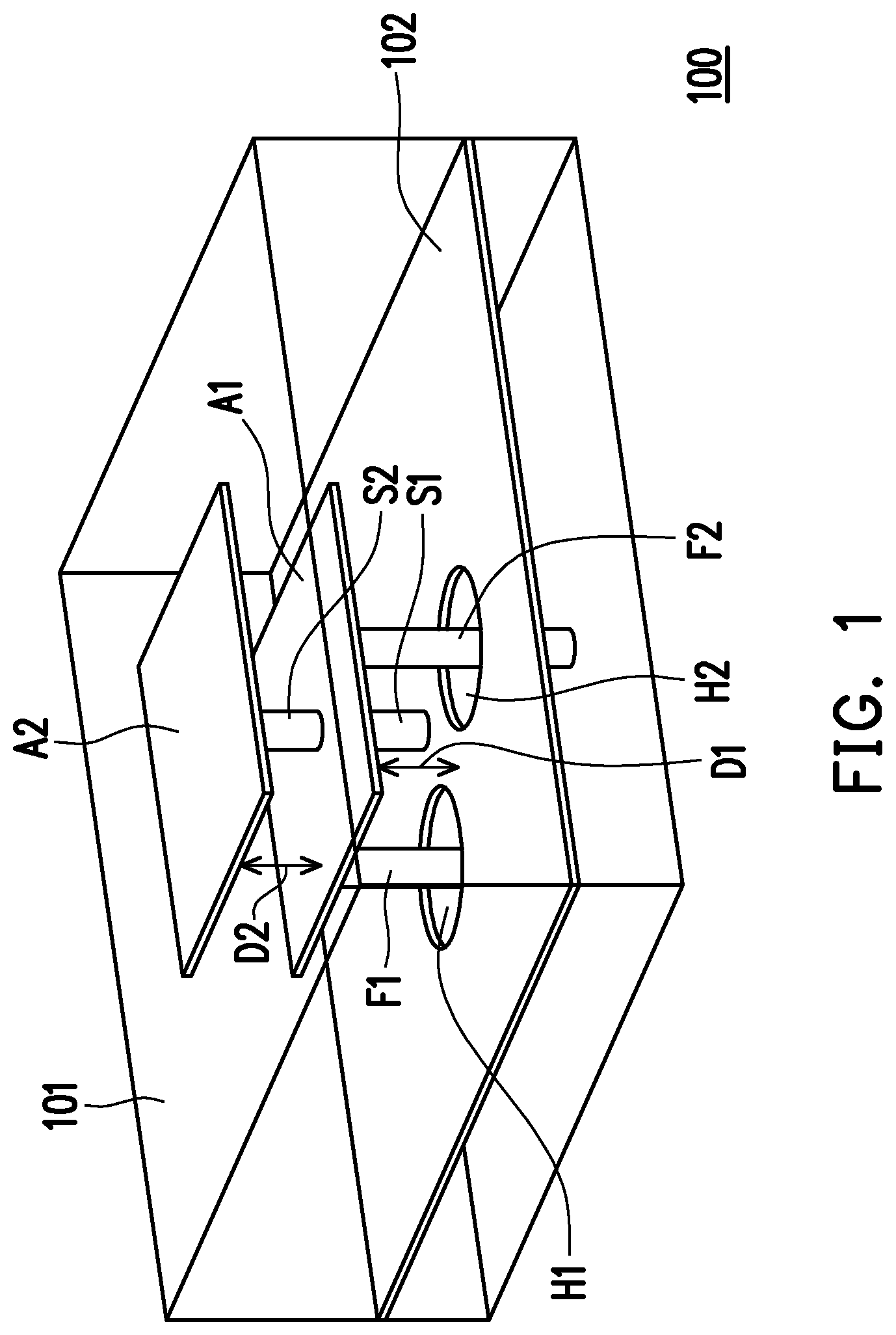 Patent US12107336 Figure 1 – Broadband linear polarization antenna structure