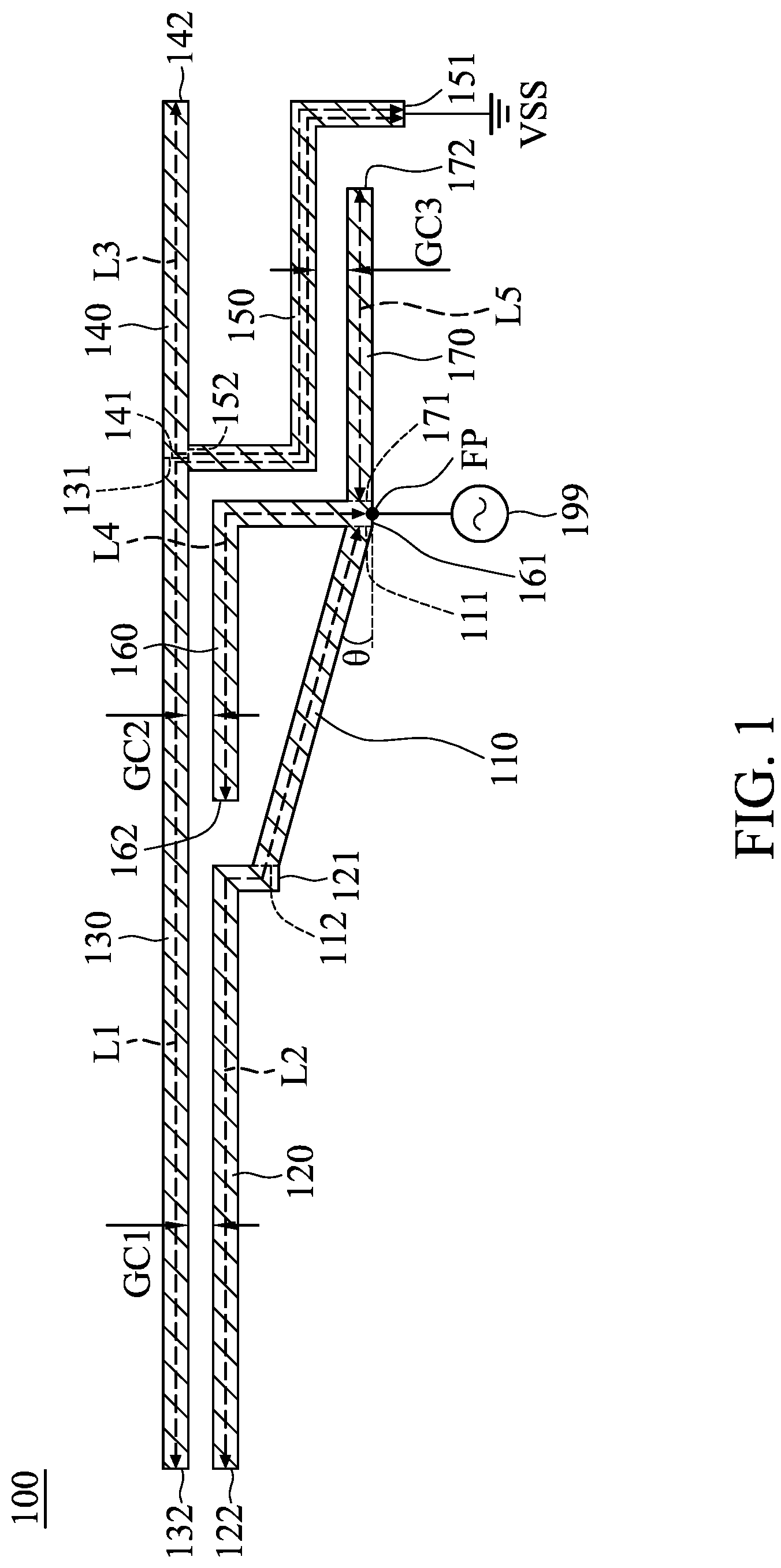 Patent US12107338 Figure 1 – Mobile device supporting wideband operation