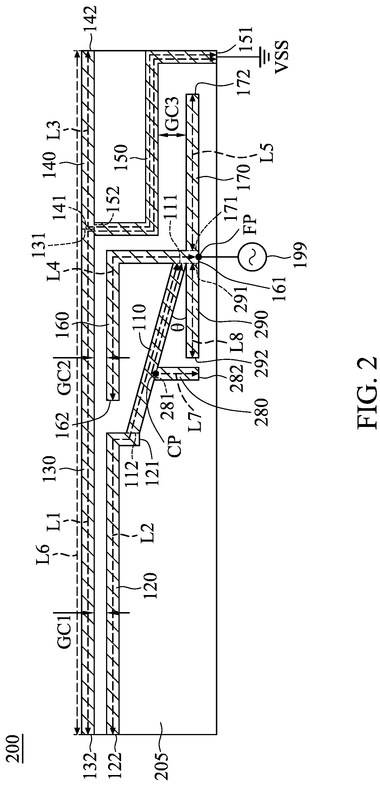 Patent US12107338 Figure 2 – Mobile device supporting wideband operation