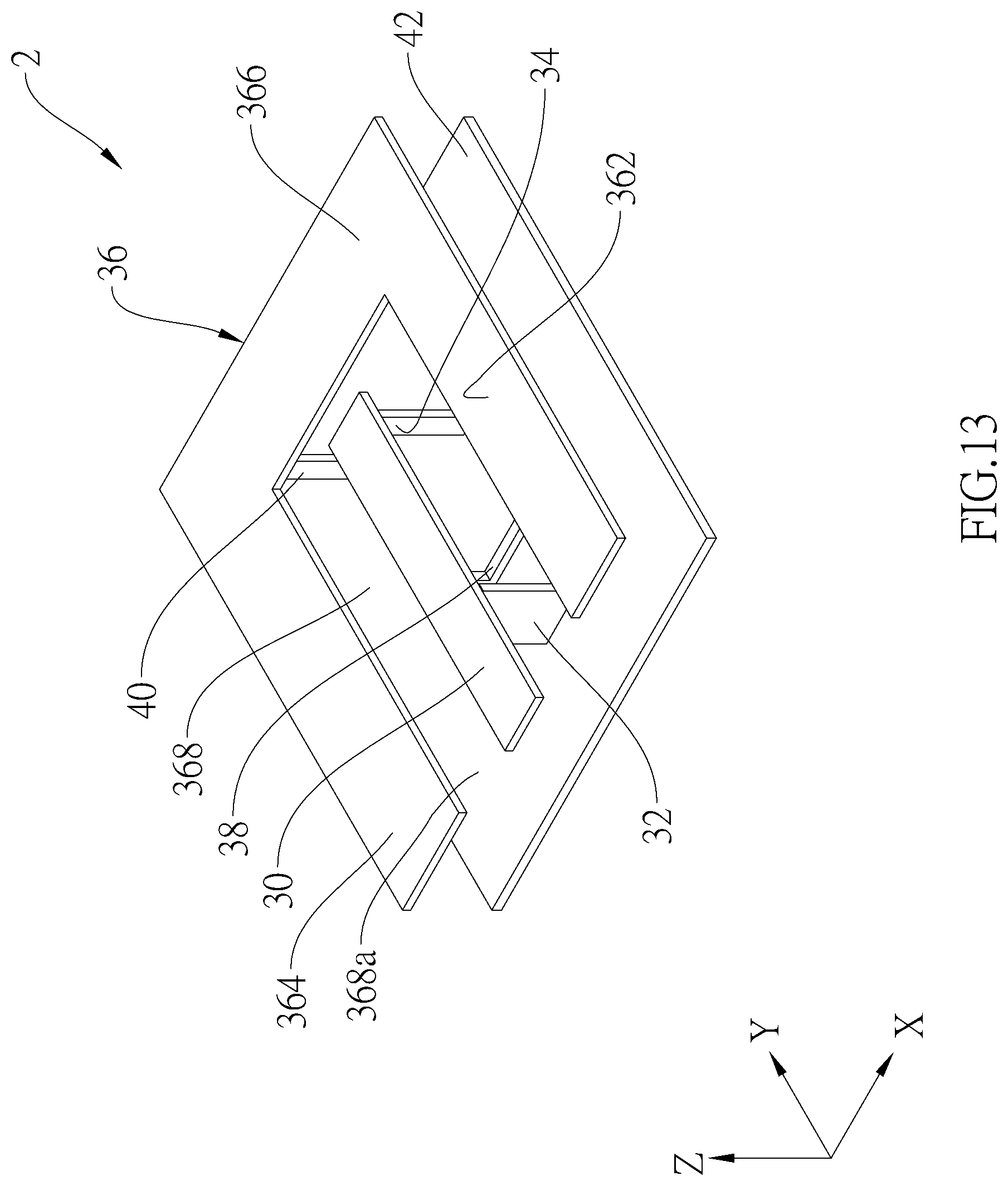 Patent US12107342 Figure 13 – Multiband antenna