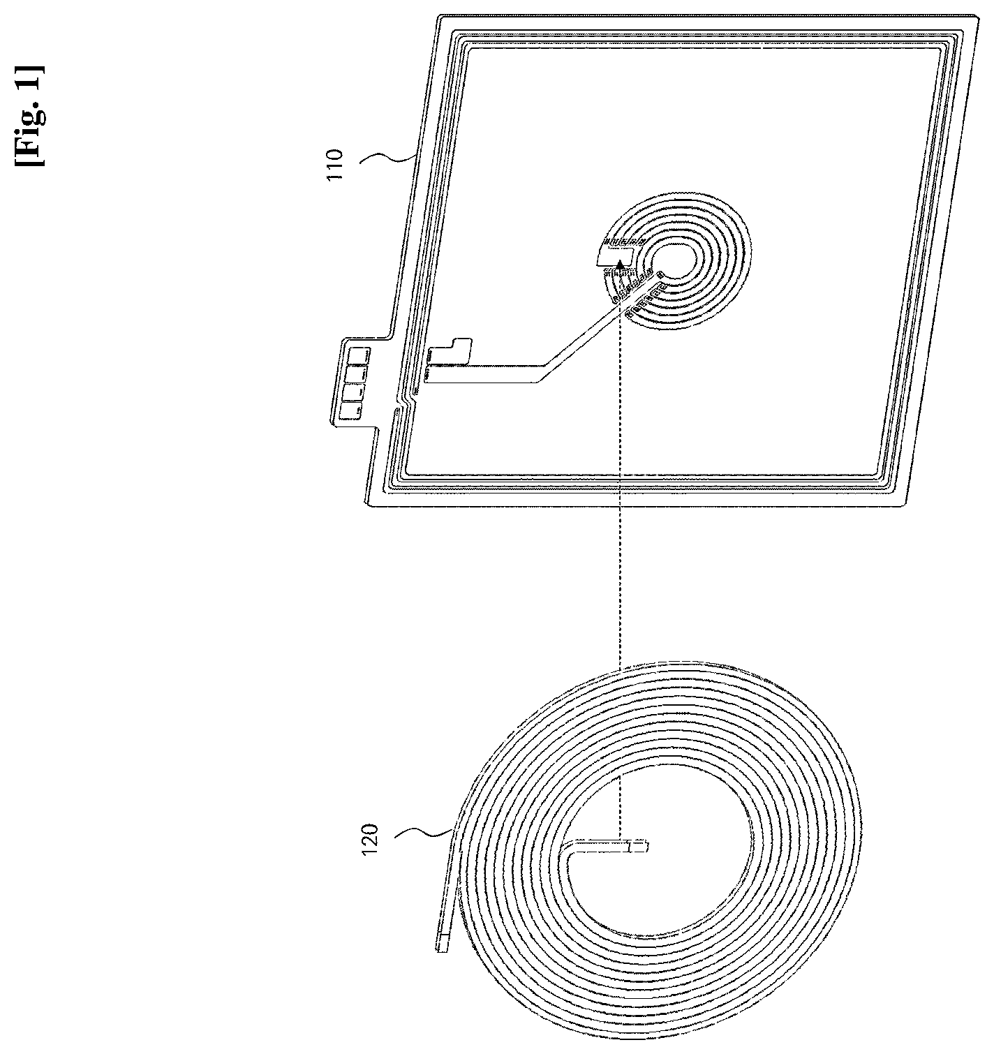 Patent US12107347 Figure 1 – Antenna module for wireless power transmission and reception