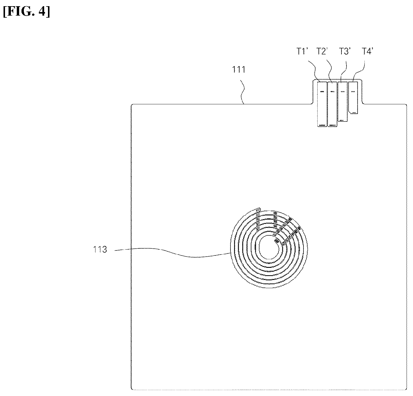 Patent US12107347 Figure 4 – Antenna module for wireless power transmission and reception