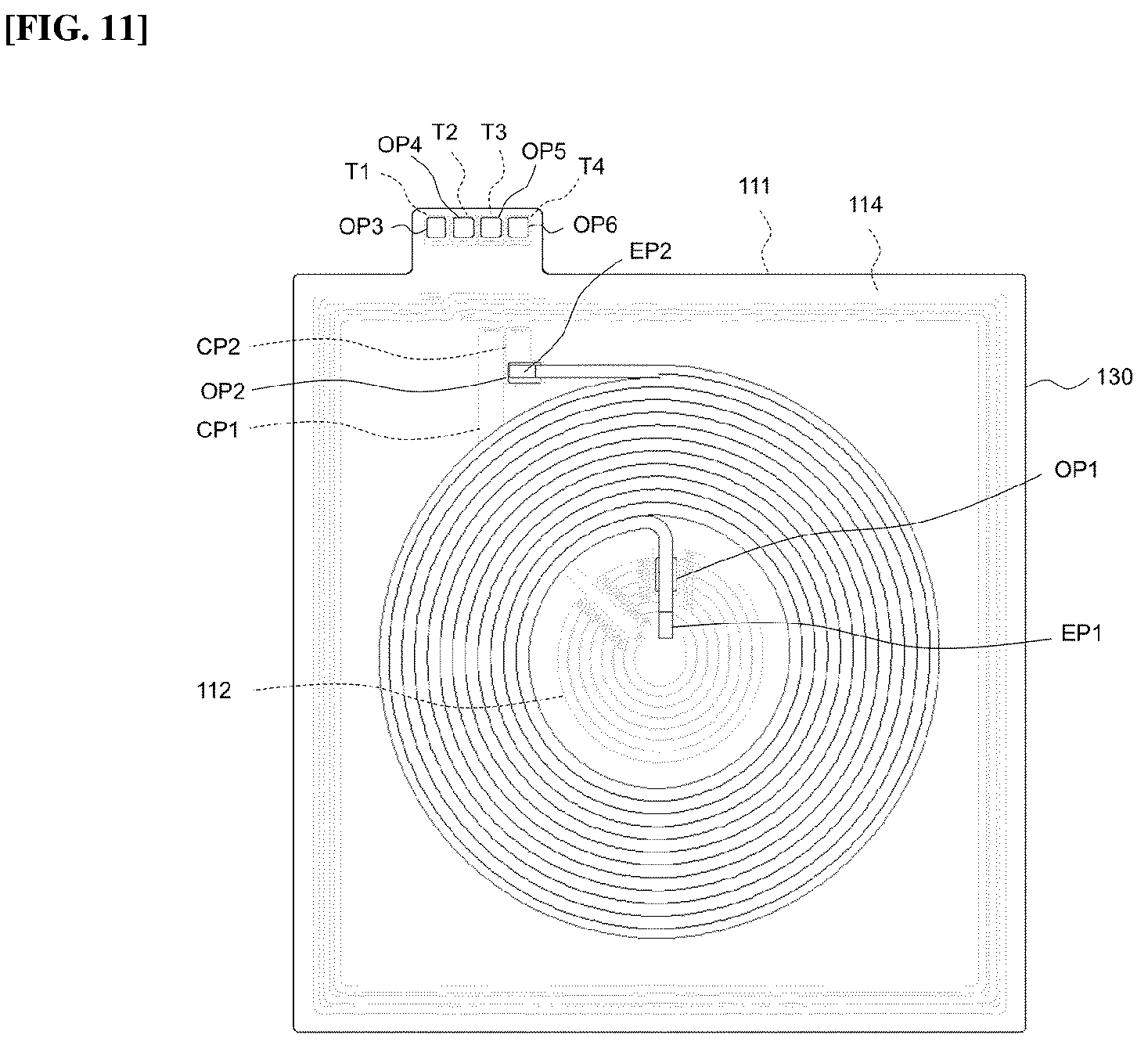 Patent US12107347 Figure 10 – Antenna module for wireless power transmission and reception