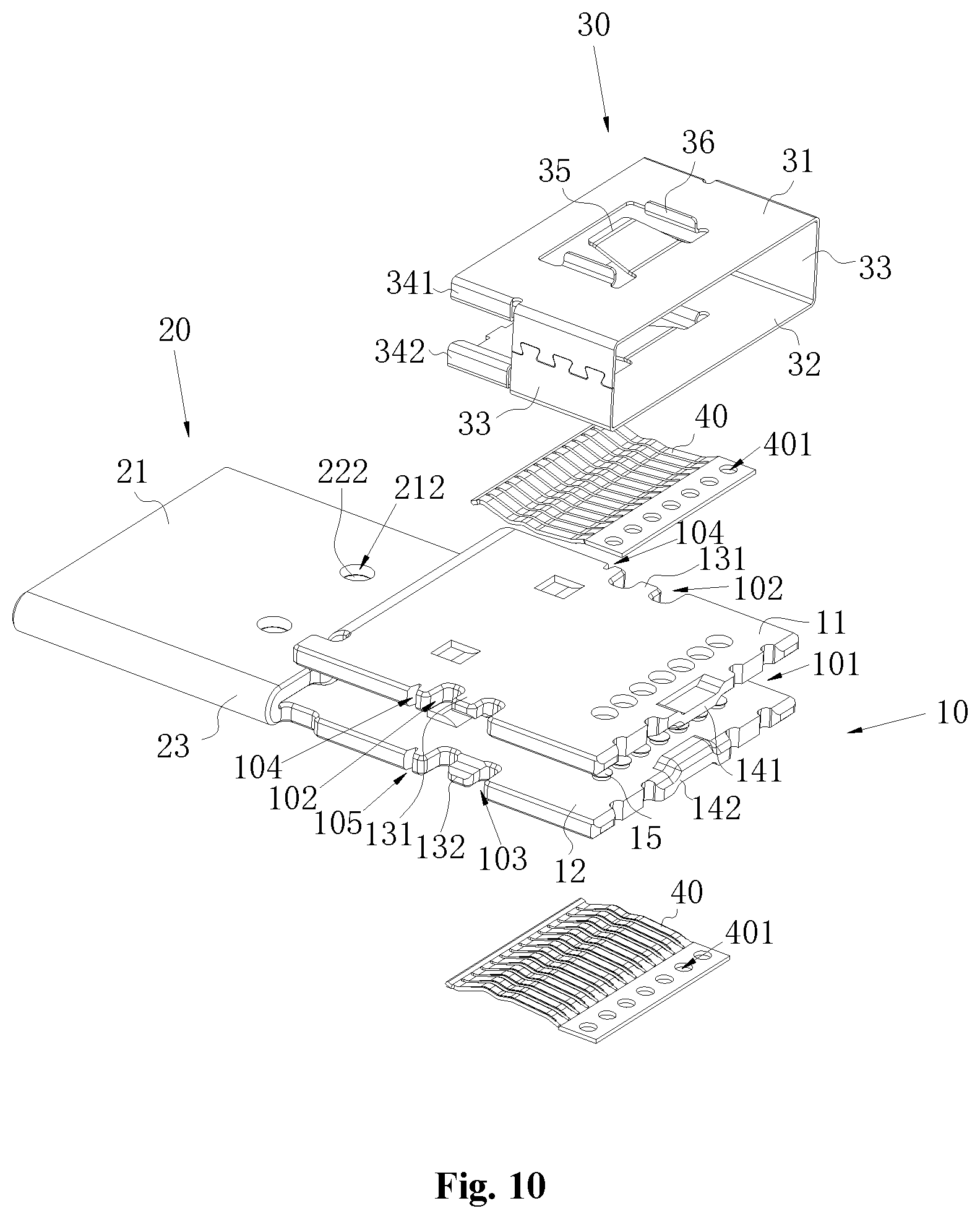 Patent US12107359 Figure 7 – Terminal body, connection terminal and sheet material for manufacturing terminal body