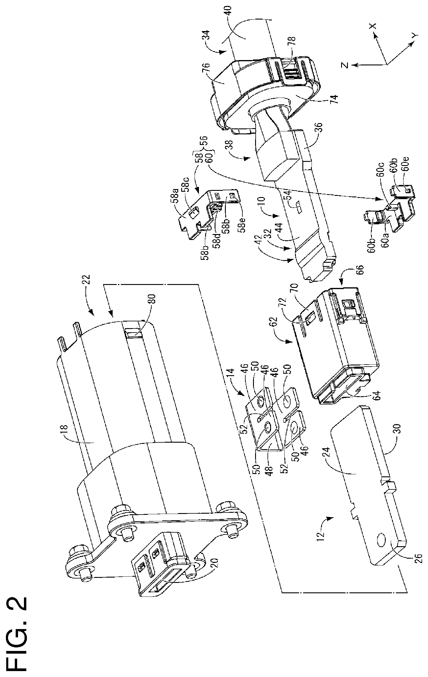 Patent US12107360 Figure 2 – Terminal connection structure