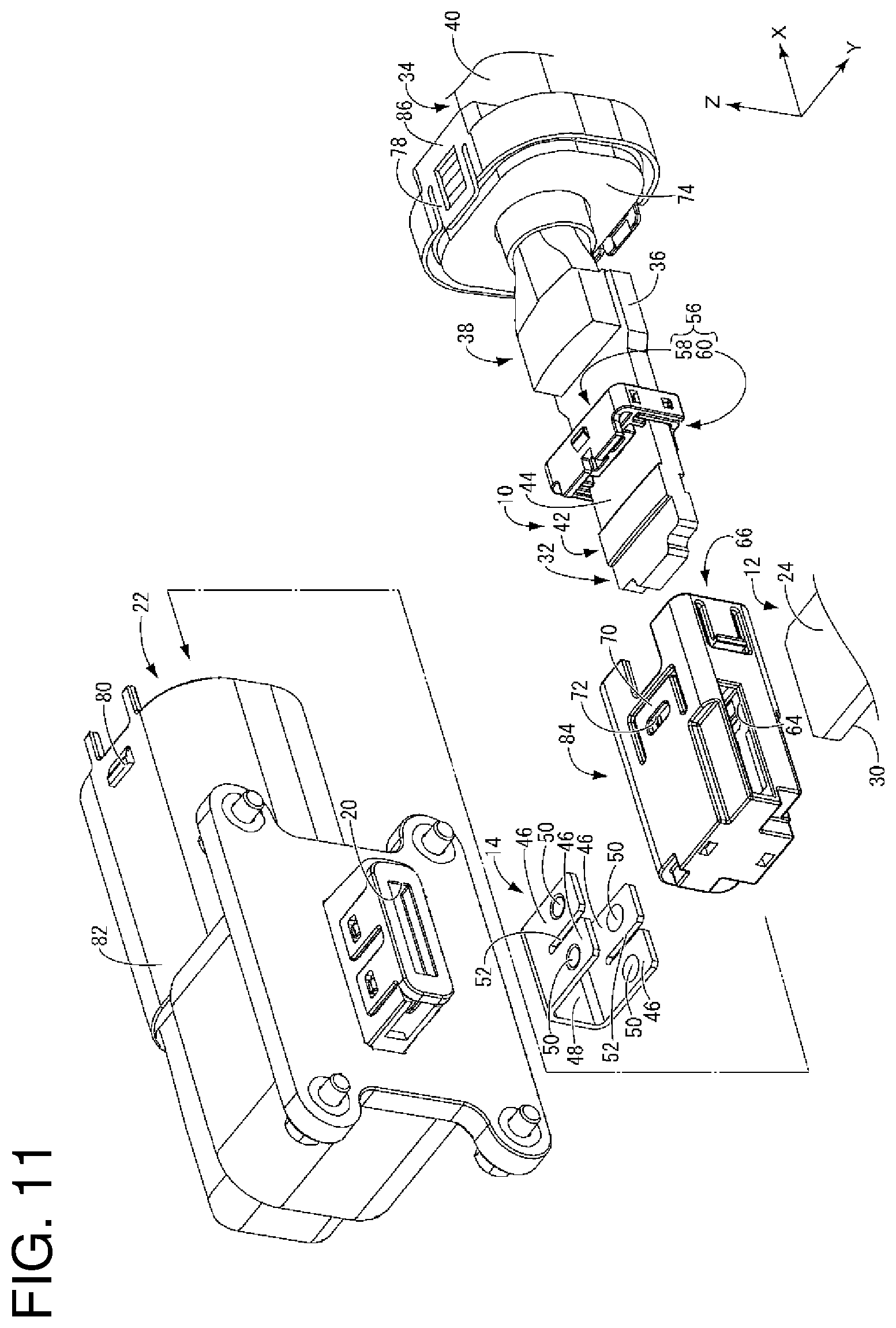 Patent US12107360 Figure 8 – Terminal connection structure