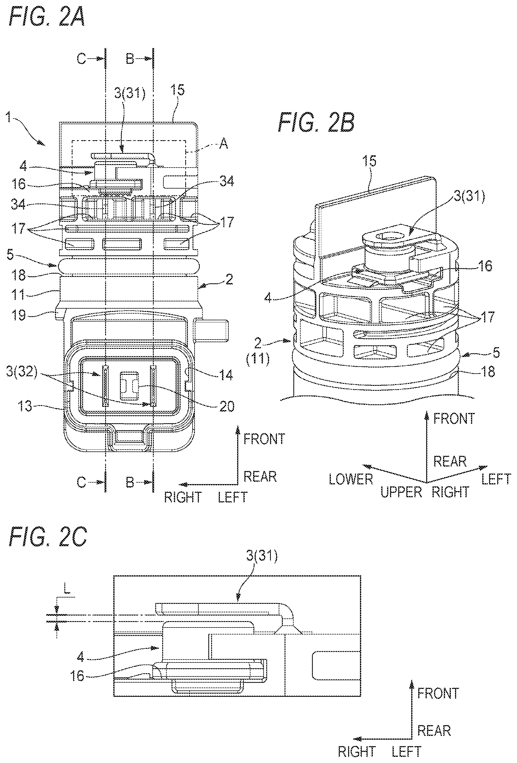 Patent US12107362 Figure 2 – Connector and holding structure of electric wire with terminal