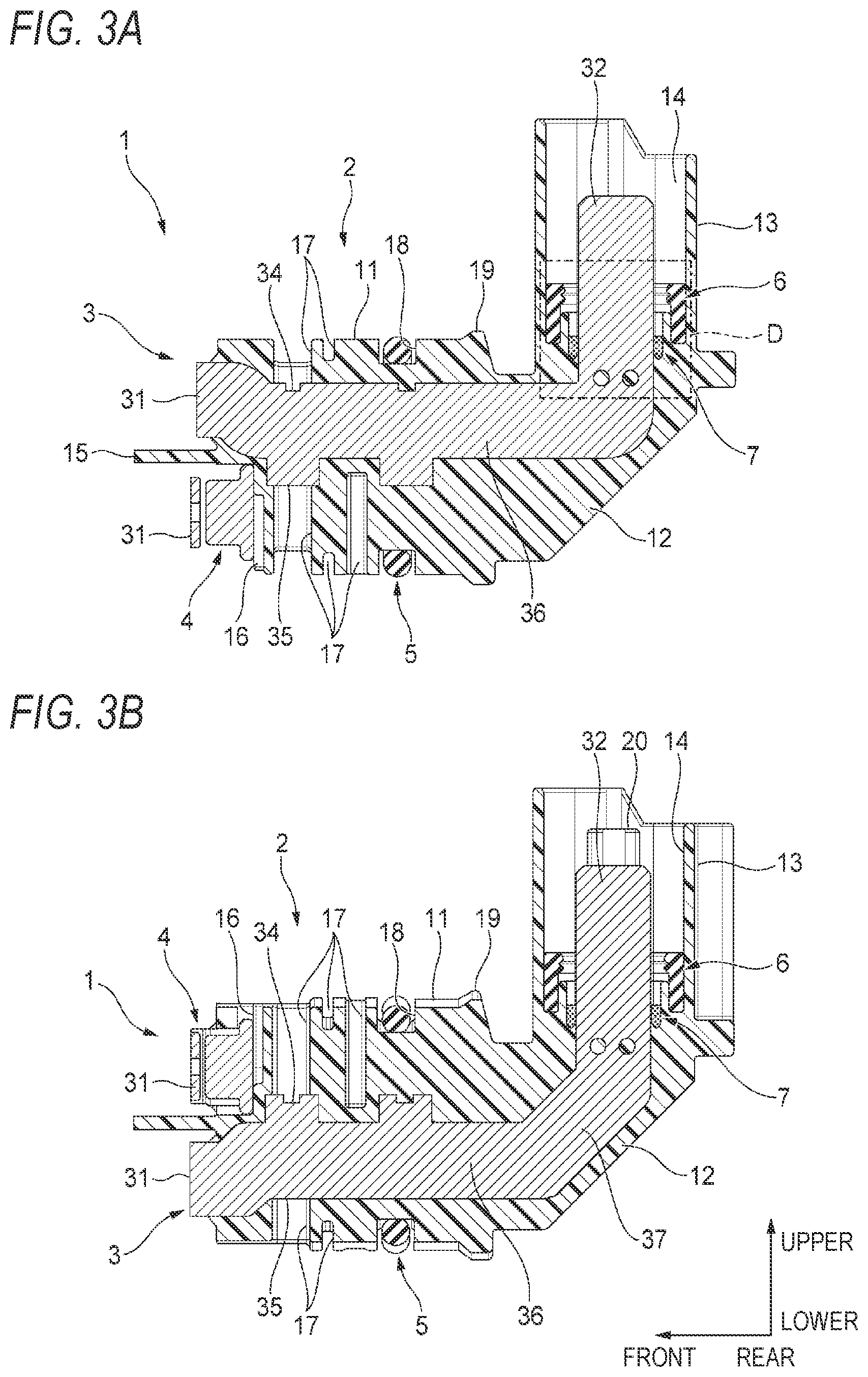 Patent US12107362 Figure 3 – Connector and holding structure of electric wire with terminal