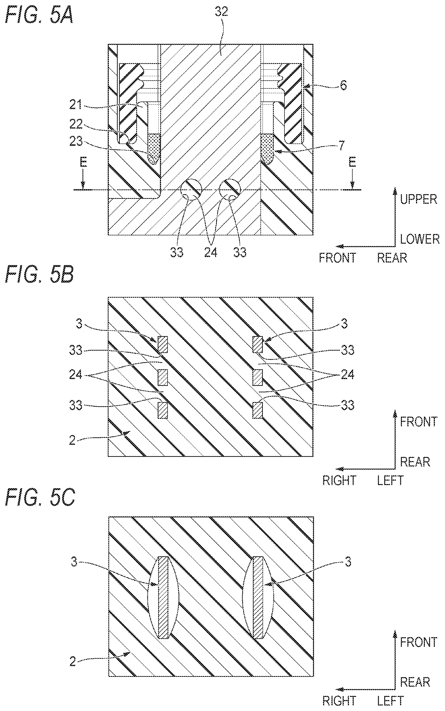 Patent US12107362 Figure 5 – Connector and holding structure of electric wire with terminal