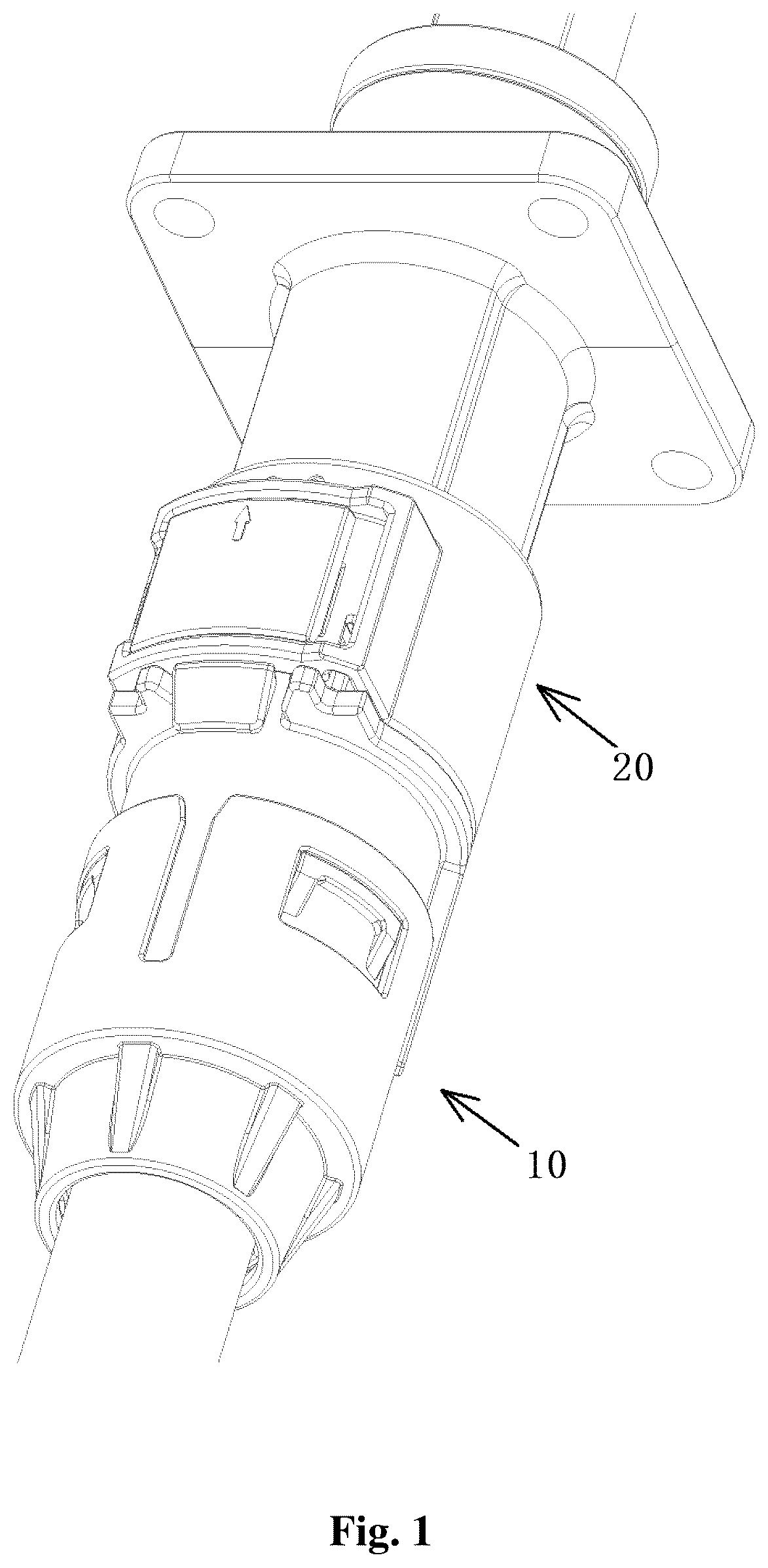 Patent US12107366 — Connector and connector assembly — Figure 1