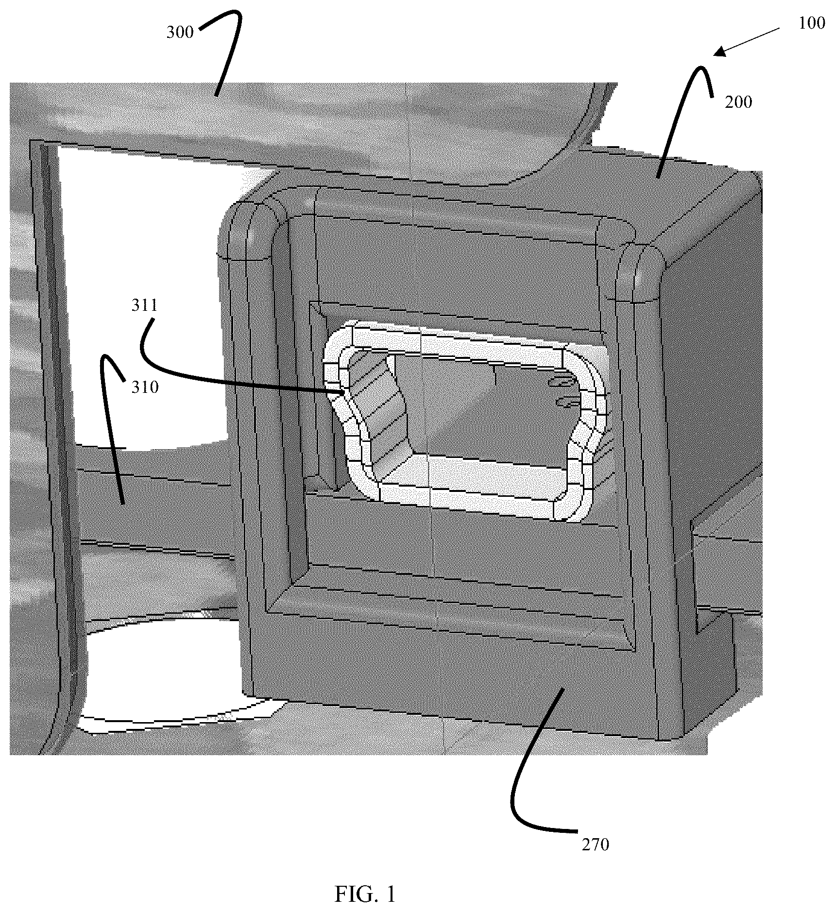 Patent US12107367 Figure 1 – System and apparatuses for communication port cord retention
