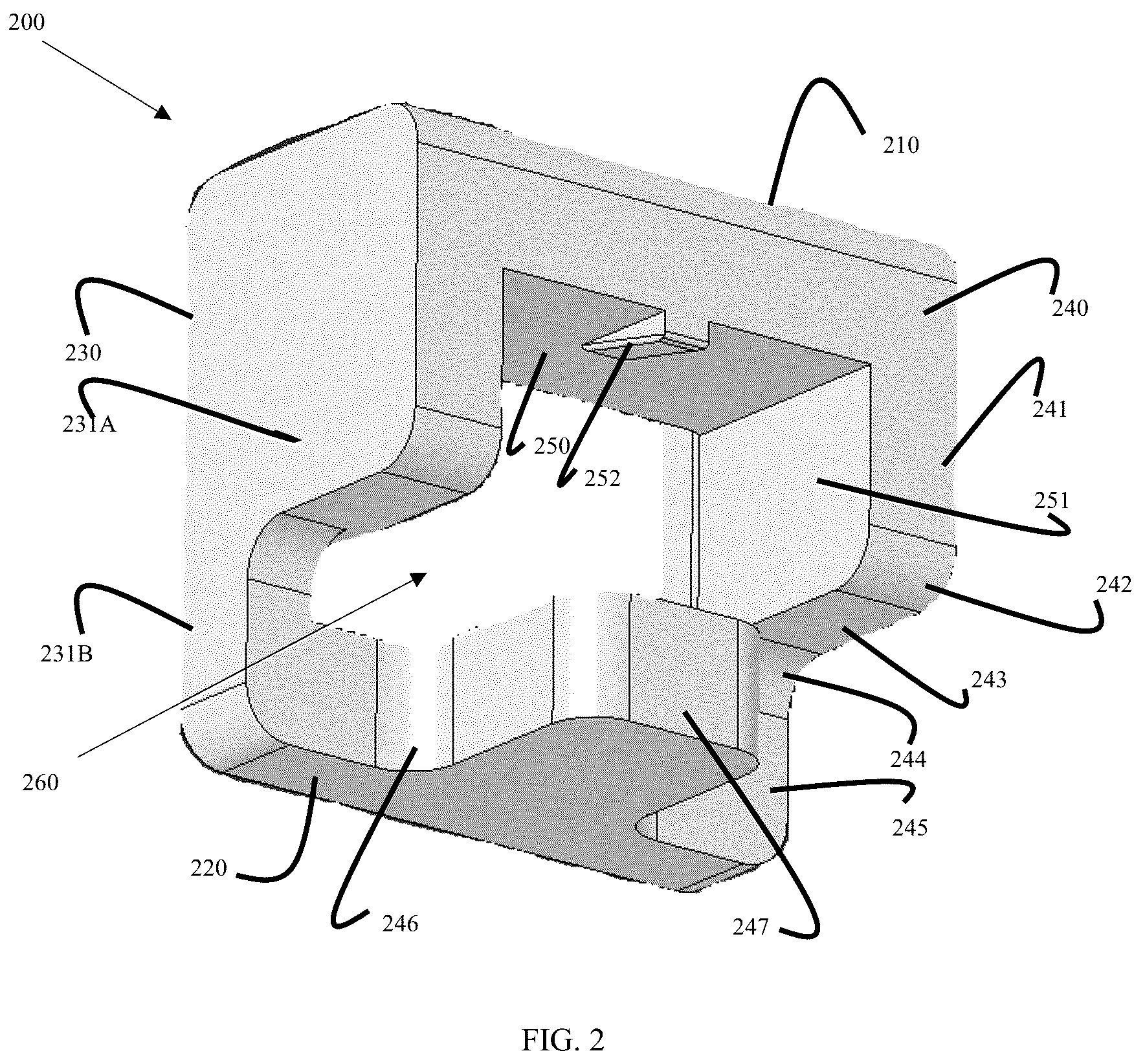 Patent US12107367 Figure 2 – System and apparatuses for communication port cord retention