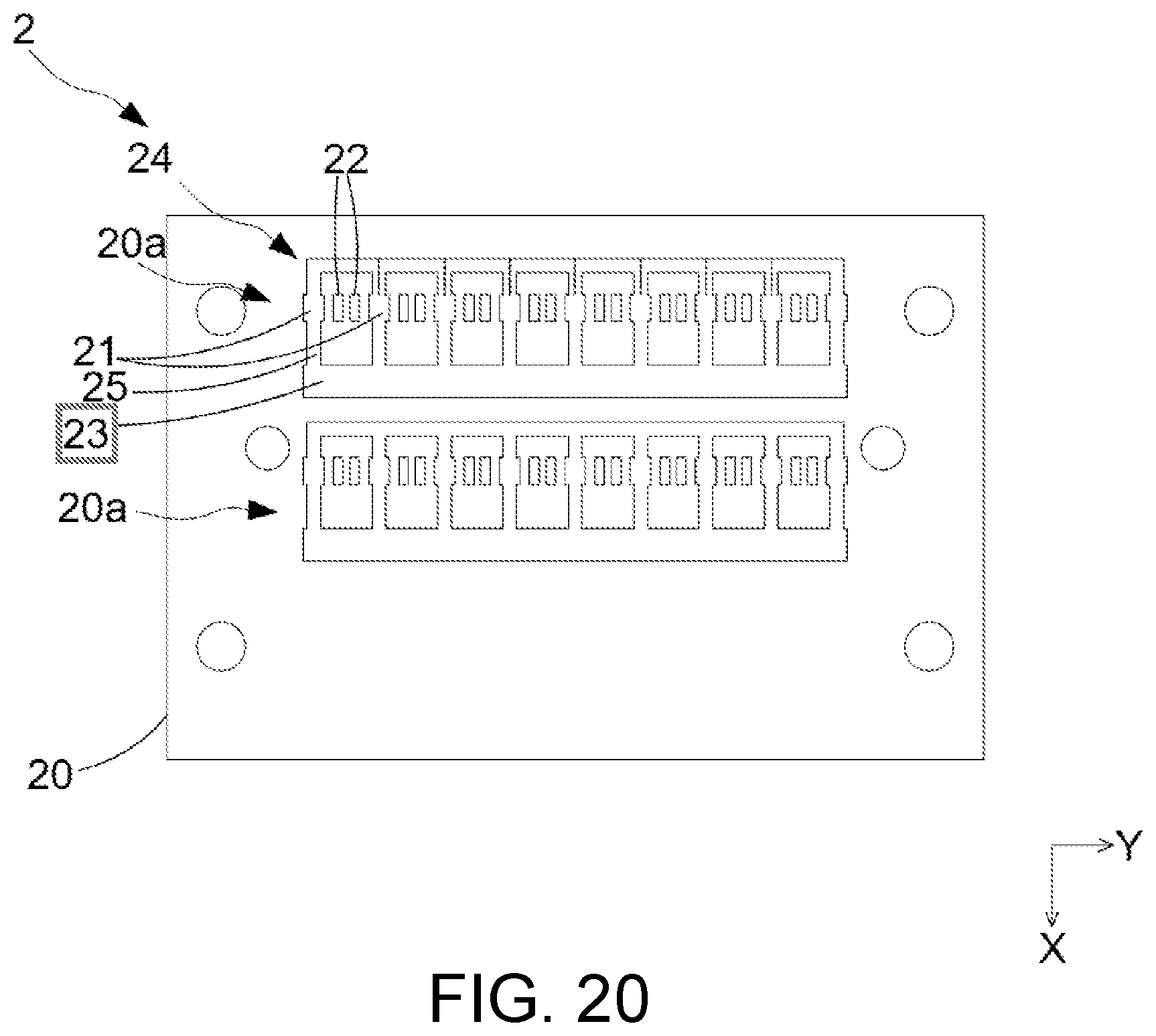 Patent US12107370 Figure 19 – Electrical connector with ground terminals and shielding ground terminals around signal terminals