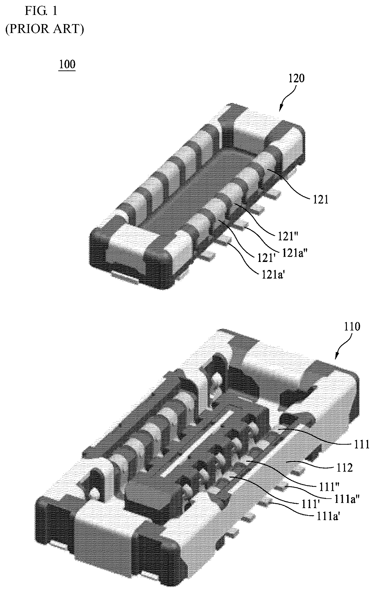 Patent US12107371 Figure 1 – Board connector