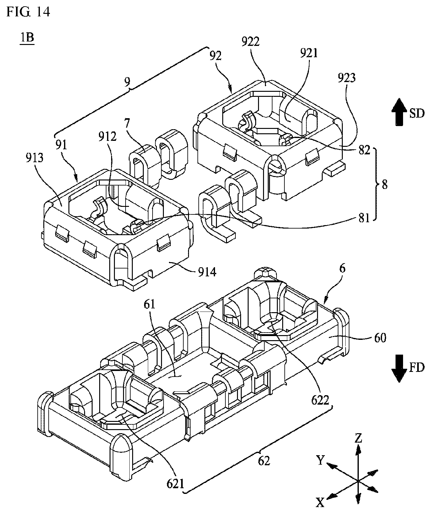 Patent US12107371 Figure 10 – Board connector
