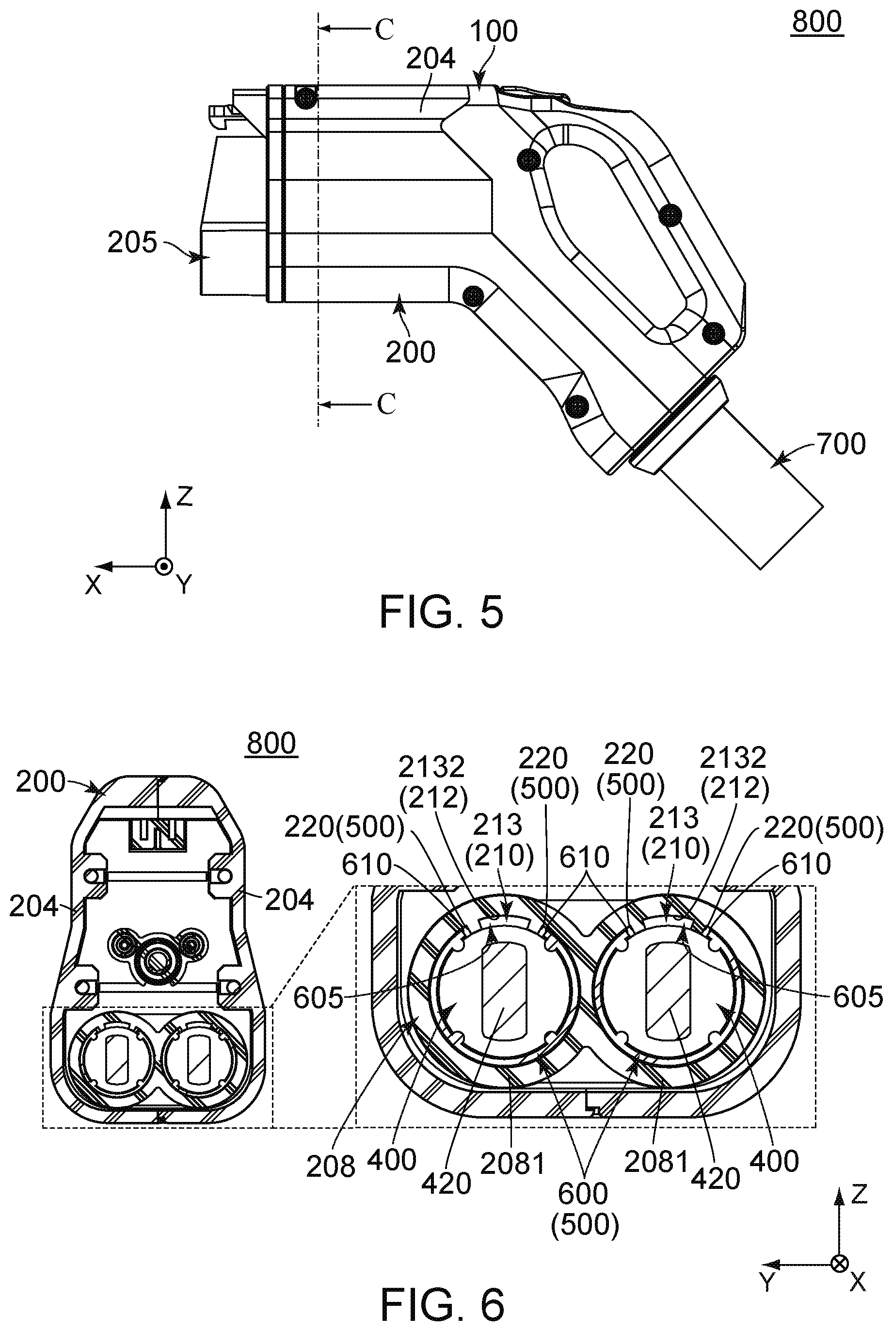 Patent US12107373 Figure 3 – Assembly including a cable and a connector with second coupling portion of each DC contact of connector coupled with first coupling portions of at least two DC wires of cable