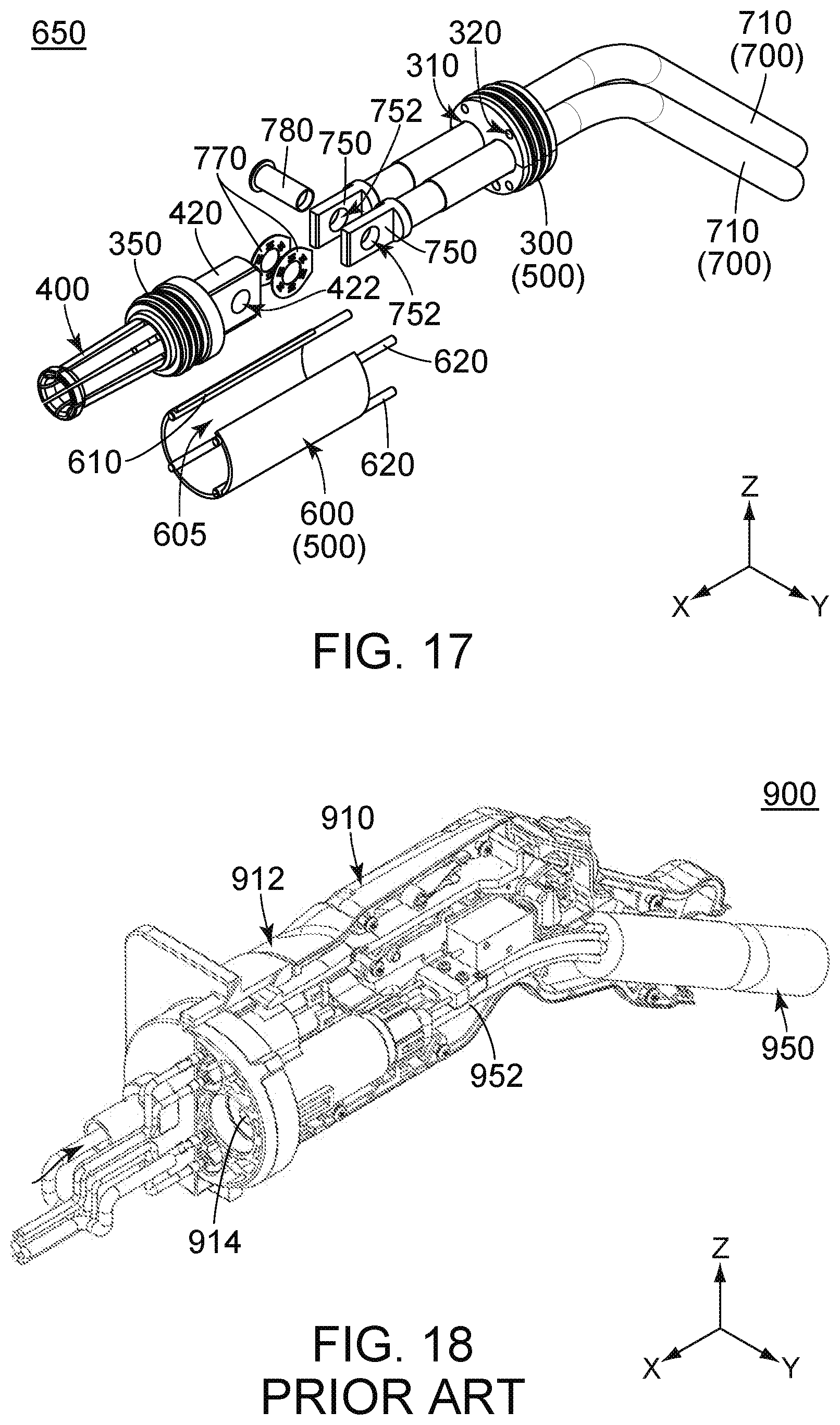 Patent US12107373 Figure 9 – Assembly including a cable and a connector with second coupling portion of each DC contact of connector coupled with first coupling portions of at least two DC wires of cable