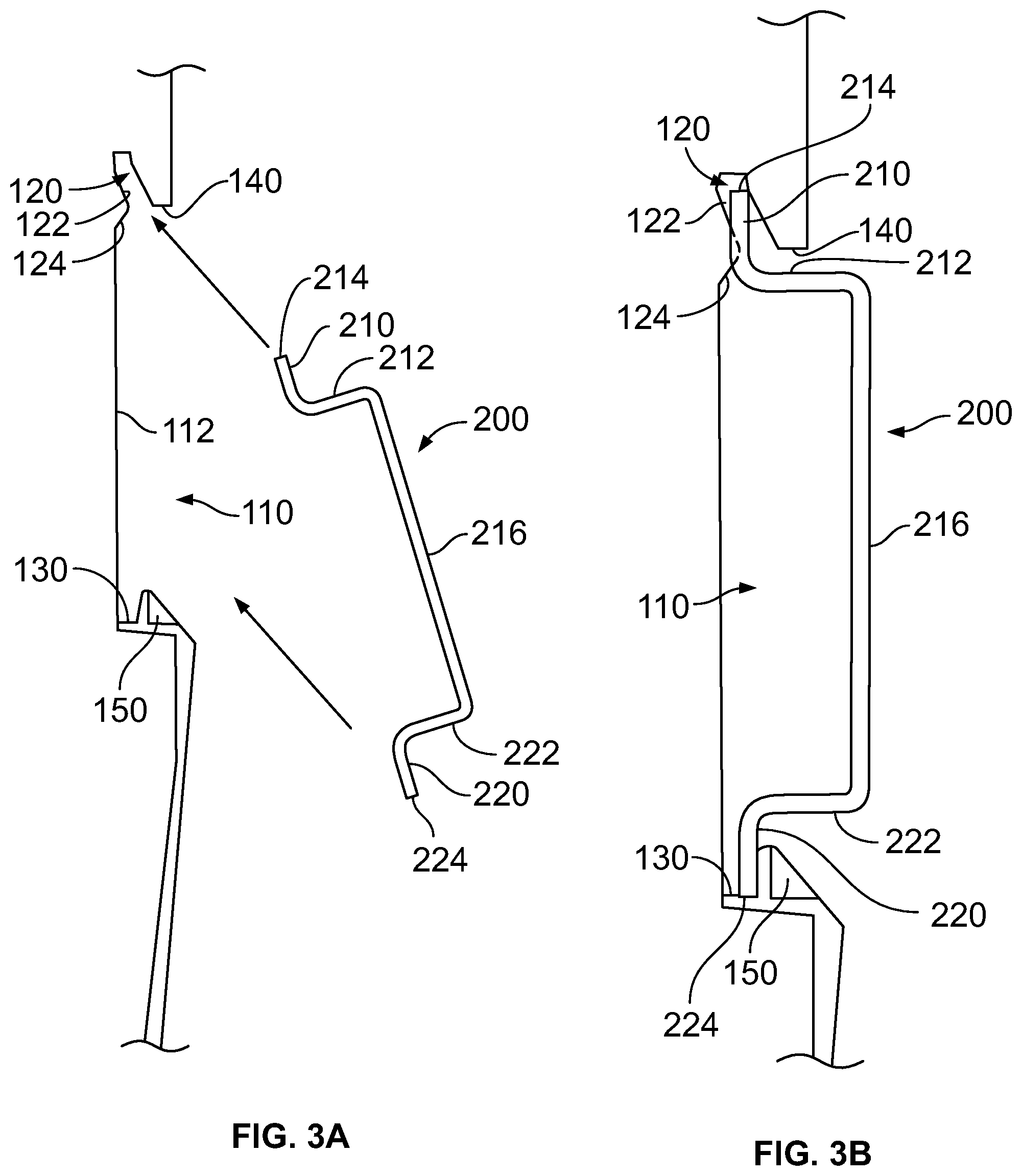 Patent US12107377 Figure 3 – Plastic latching system for securement of electronic component to a DIN rail