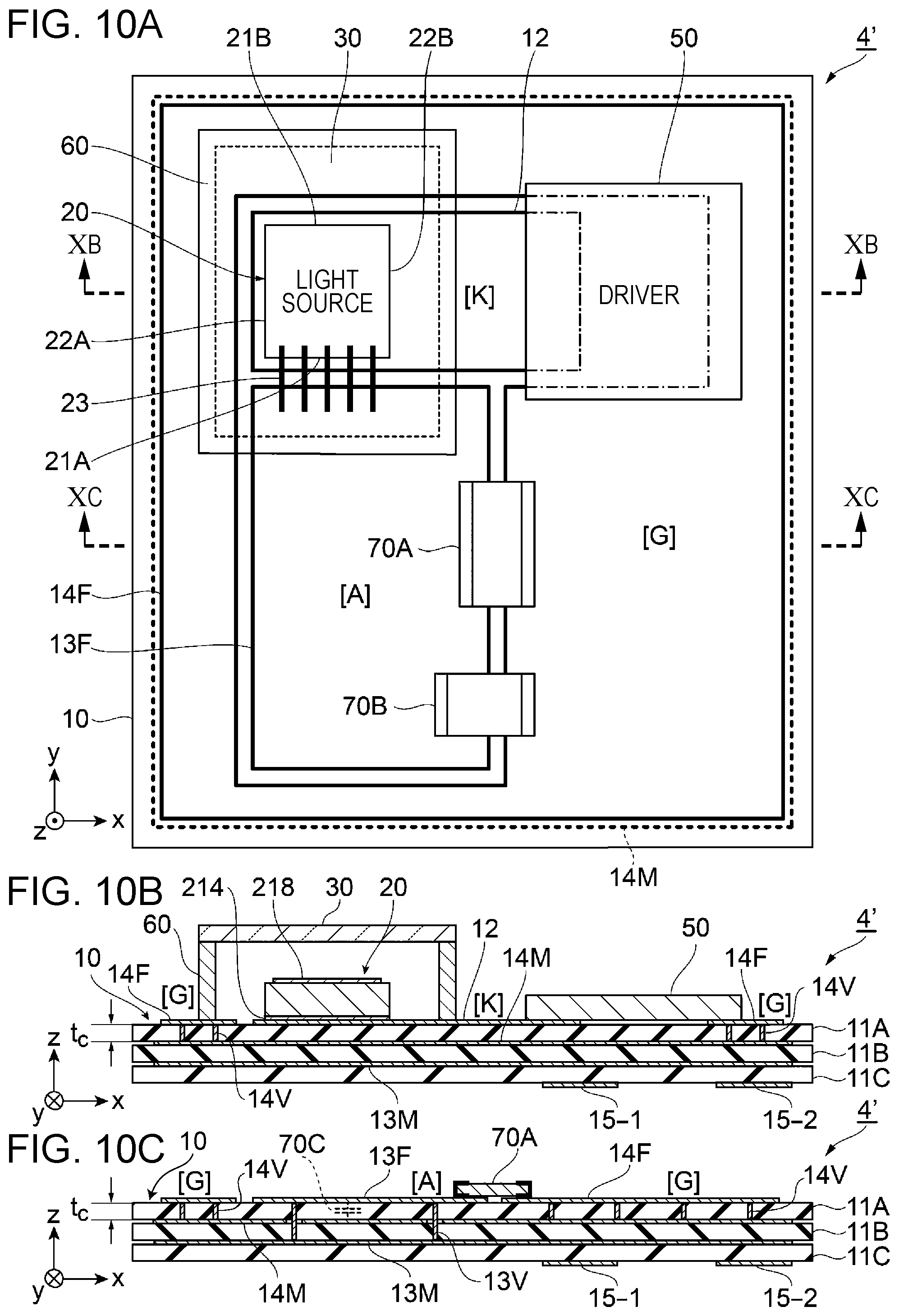 Patent US12107385 Figure 10 – Light emitting device, optical device, and measurement device