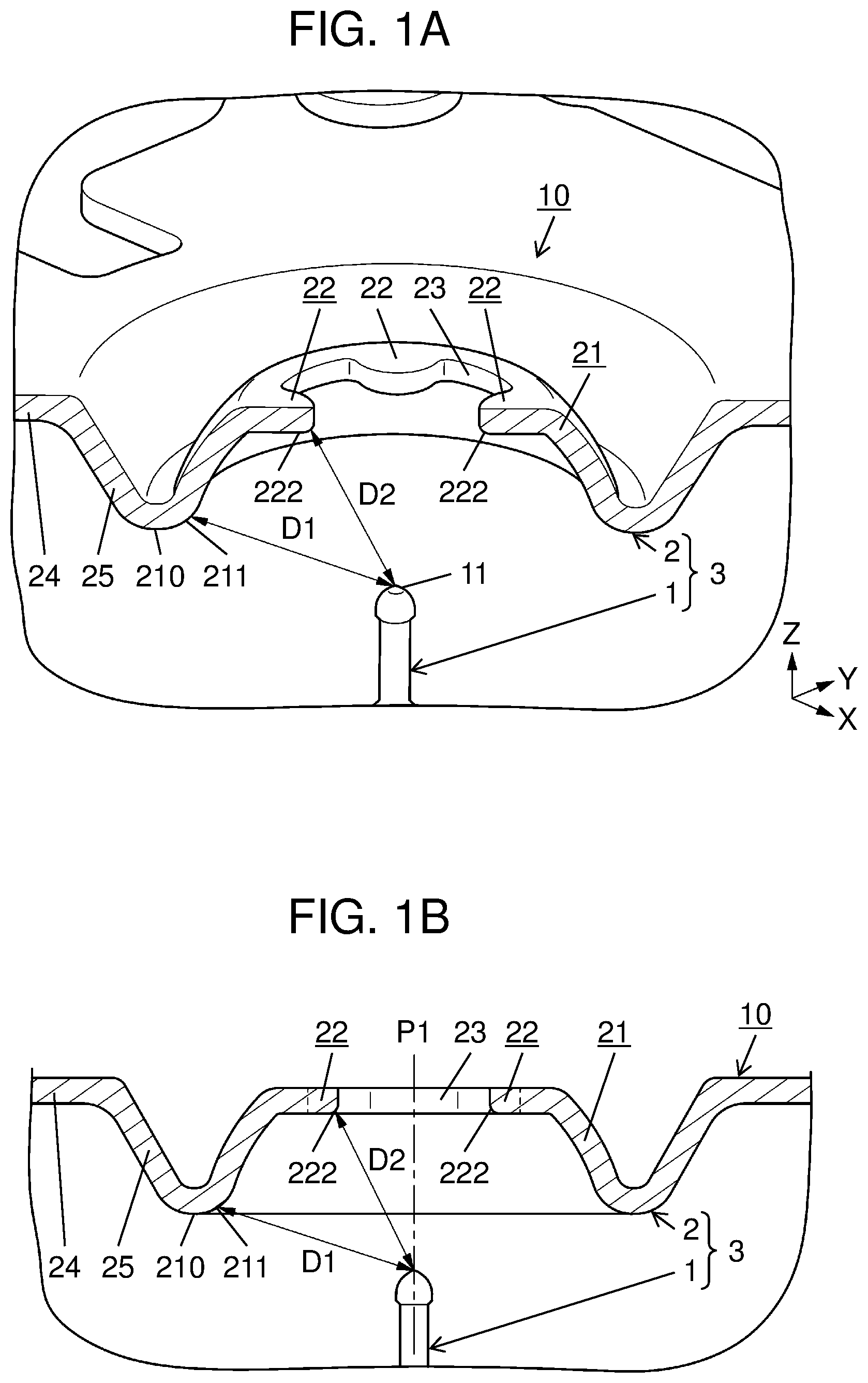 Patent US12107397 Figure 1 – Electric discharge device and electrode device