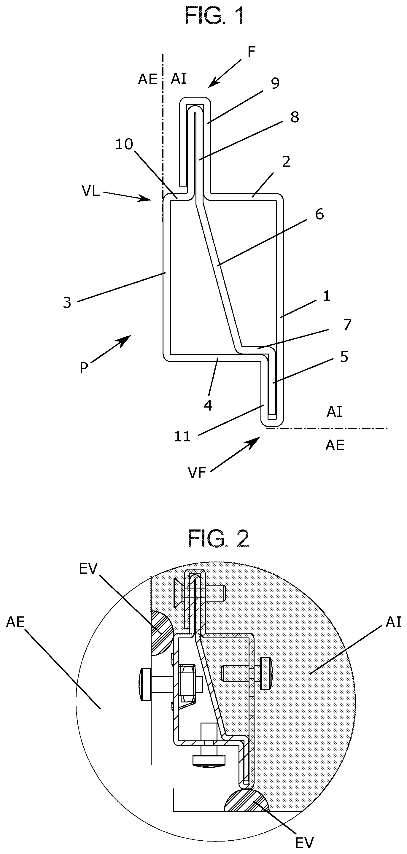 Patent US12107398 Figure 1 – Structural profile for electrical cabinet