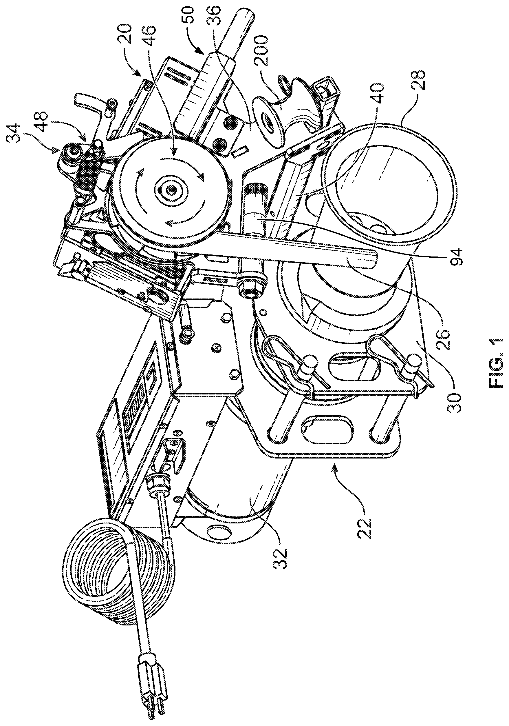 Patent US12107399 Figure 1 – Cable puller adapter for use with a cable puller and its method of use