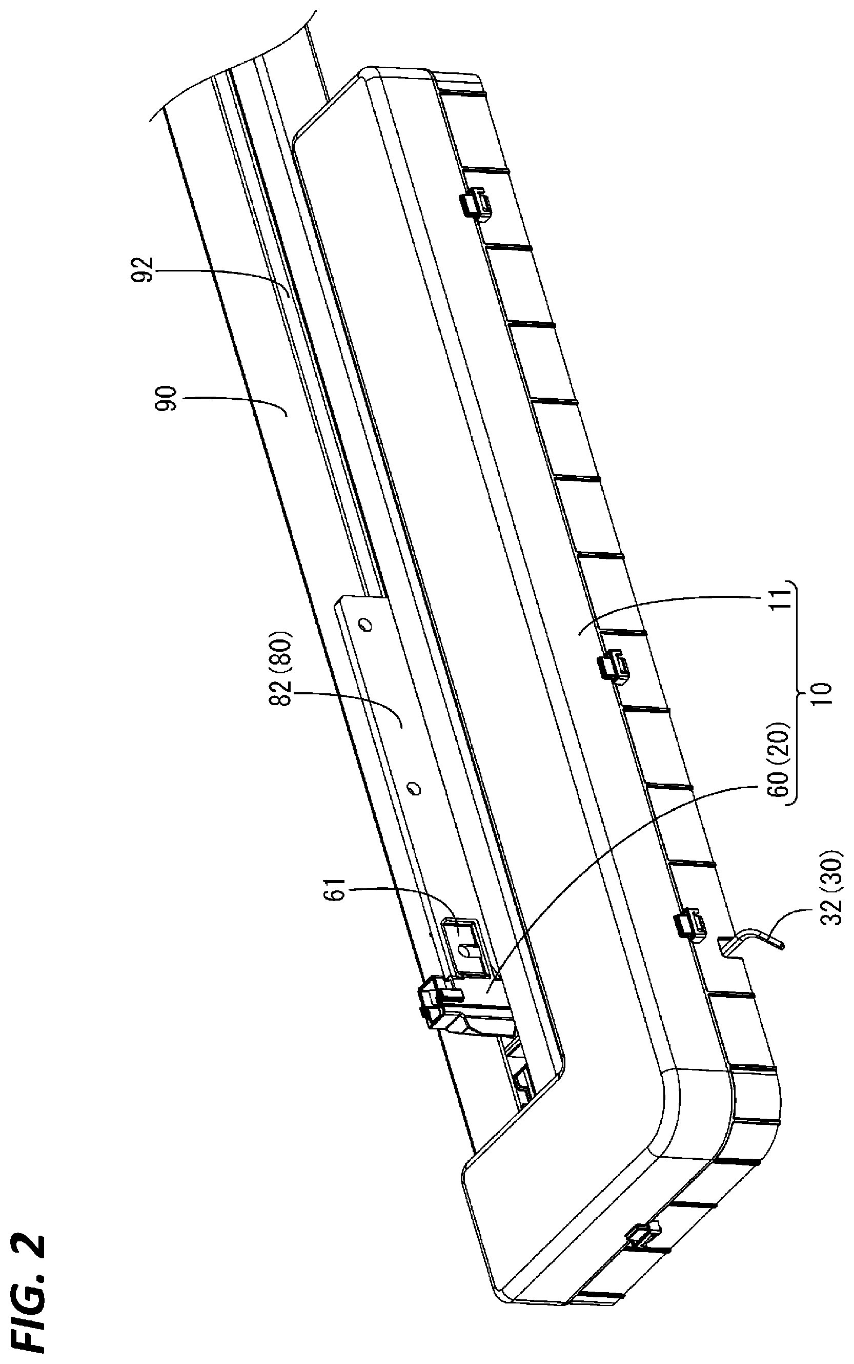 Patent US12107401 Figure 2 – Wiring harness module and wiring harness routing device