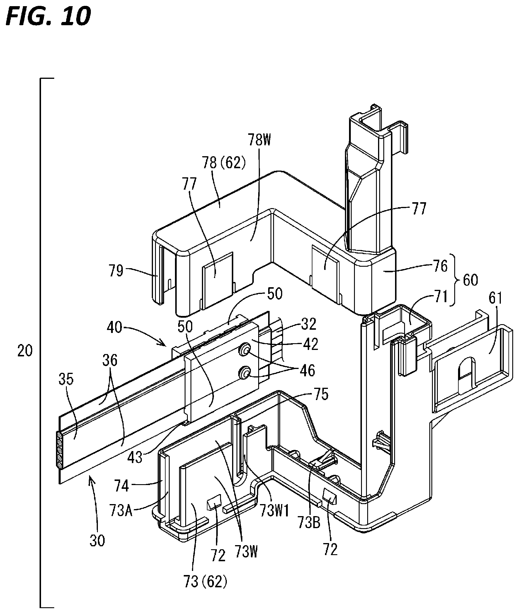 Patent US12107401 Figure 9 – Wiring harness module and wiring harness routing device