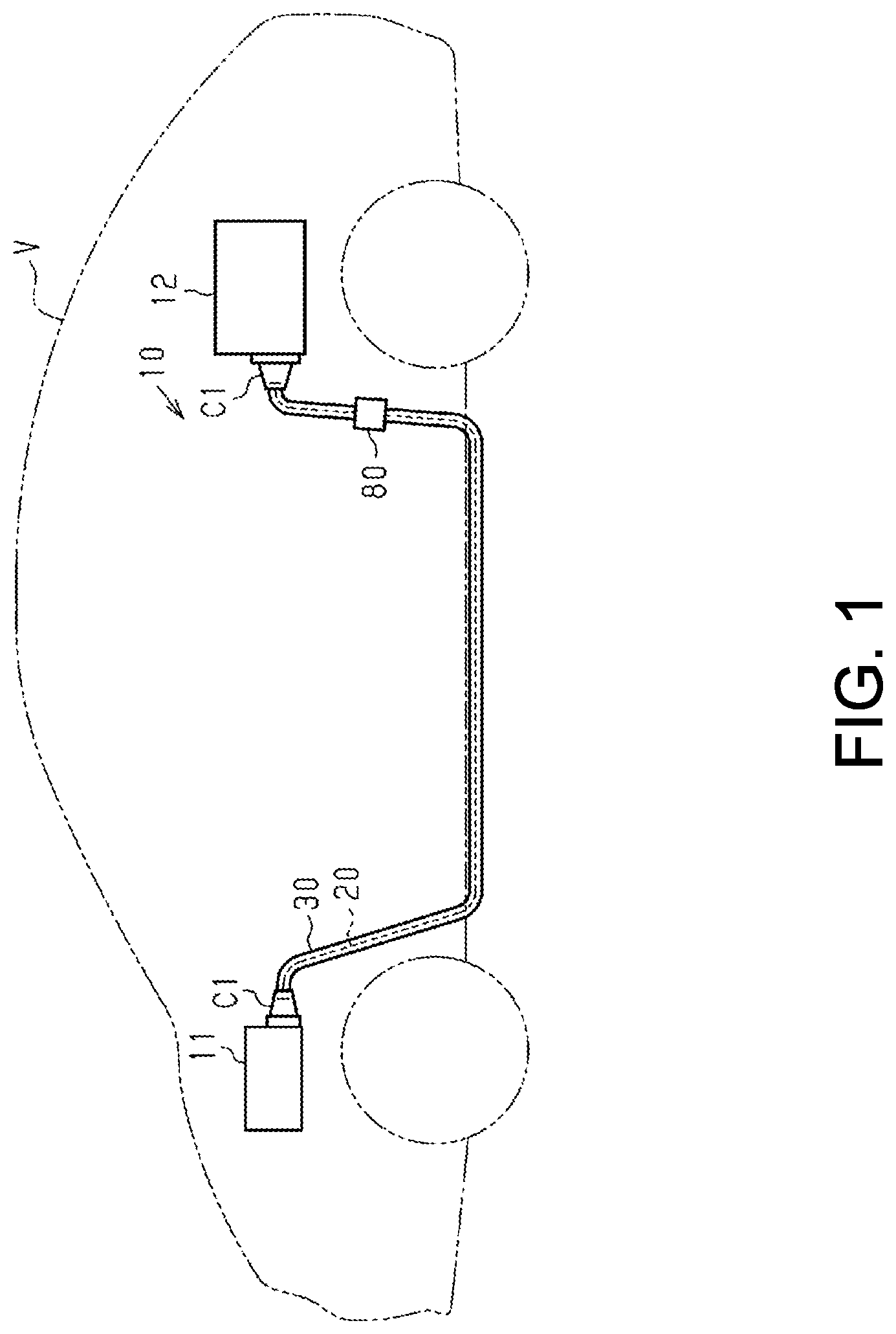 Patent US12107402 Figure 1 – Wire harness