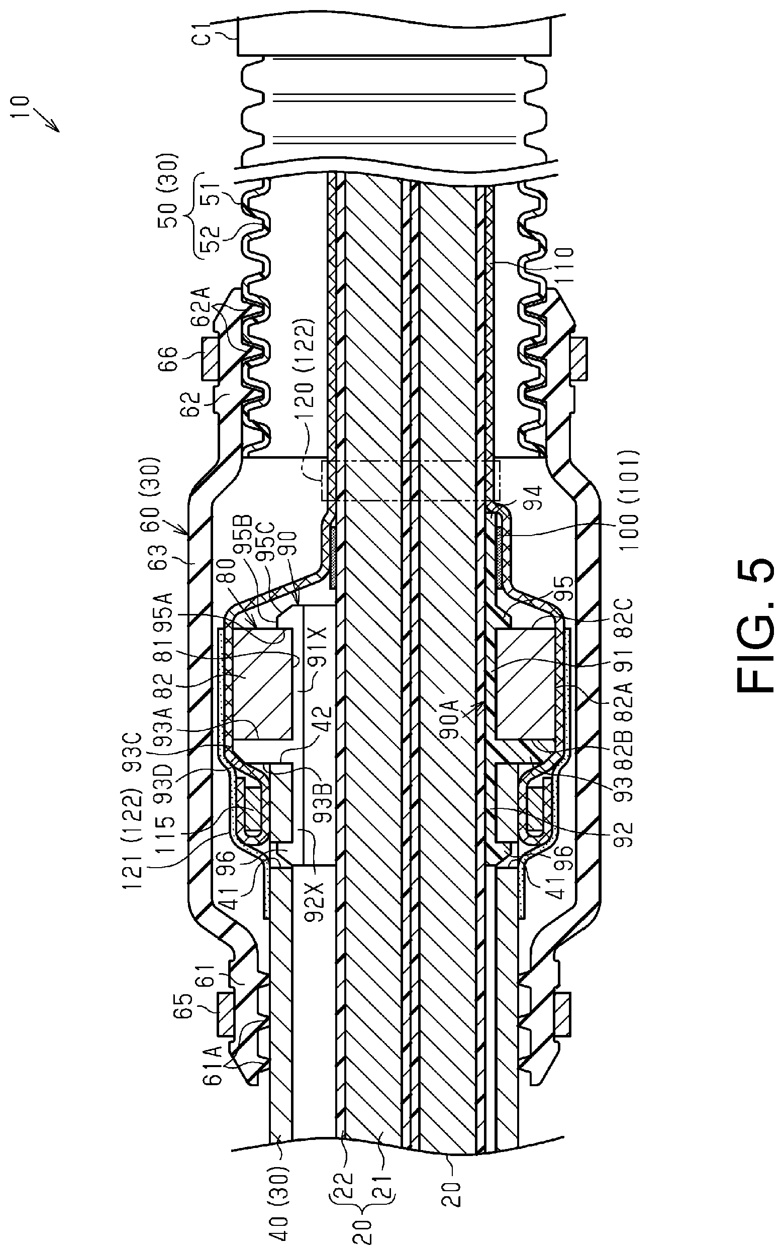 Patent US12107402 Figure 4 – Wire harness