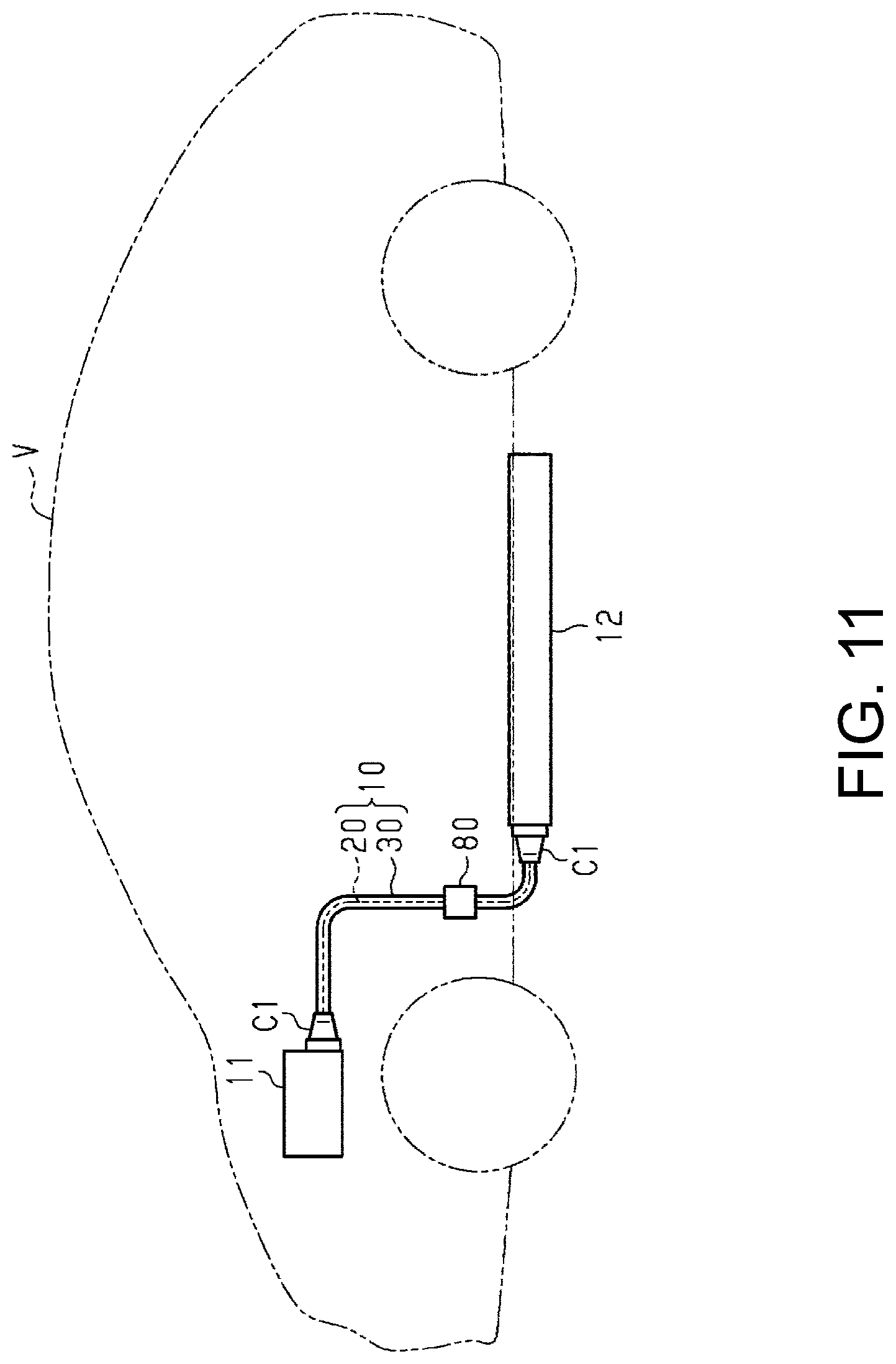 Patent US12107402 Figure 8 – Wire harness