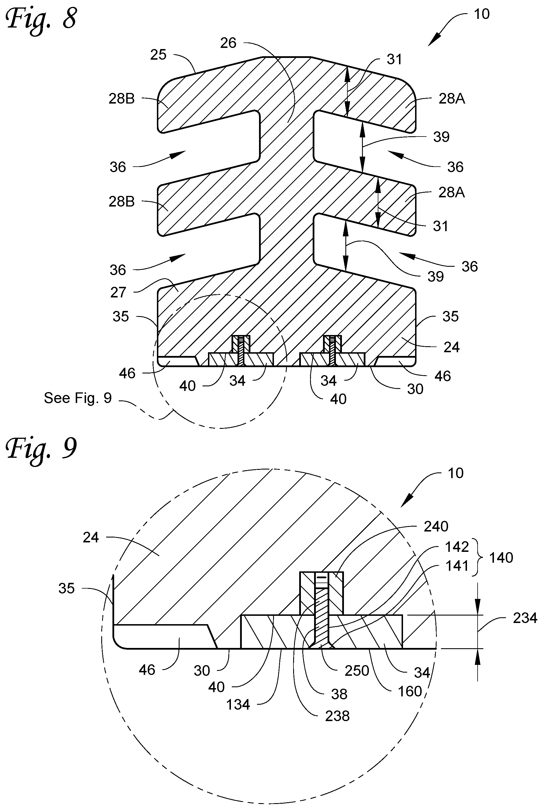 Patent US12107403 Figure 5 – Cable organizer magnetically attachable to a ferromagnetic surface and configured for supporting cables