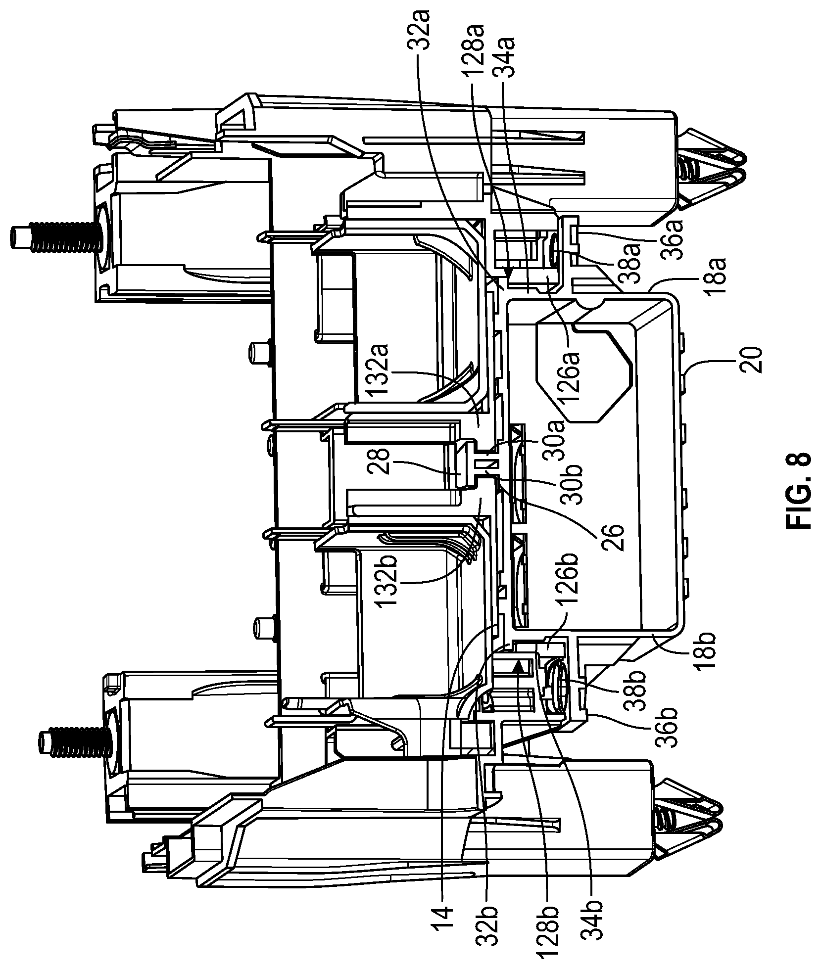 Patent US12107404 Figure 8 – Junction box assembly having an ancillary box