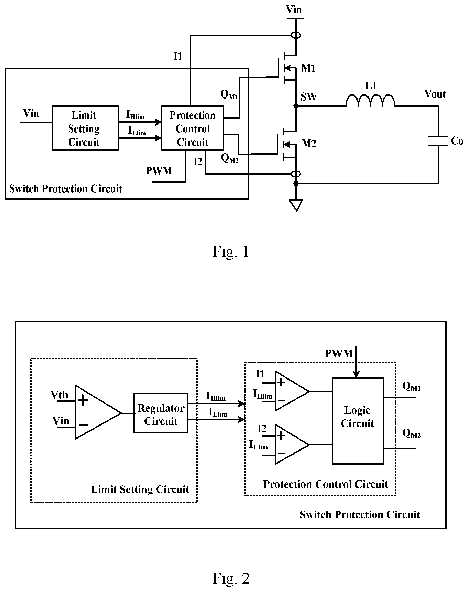 Patent US12107413 Figure 1 – Switch protection circuit and power converter suited for different input voltage ranges