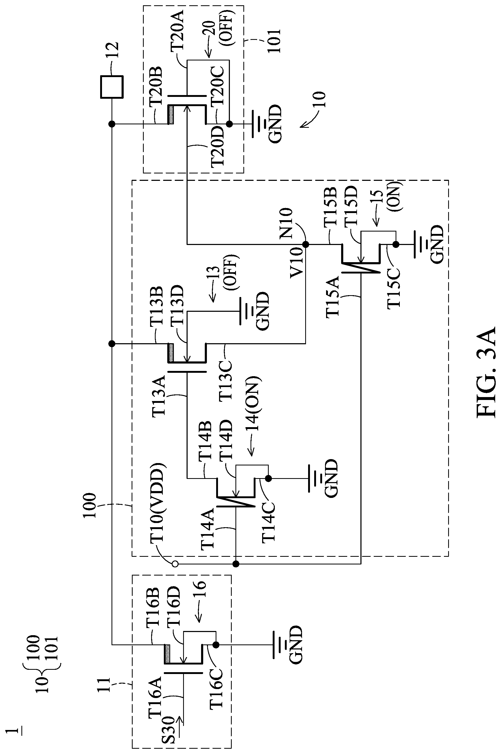 Patent US12107415 Figure 3 – Electrostatic discharge protection circuit and electronic circuit