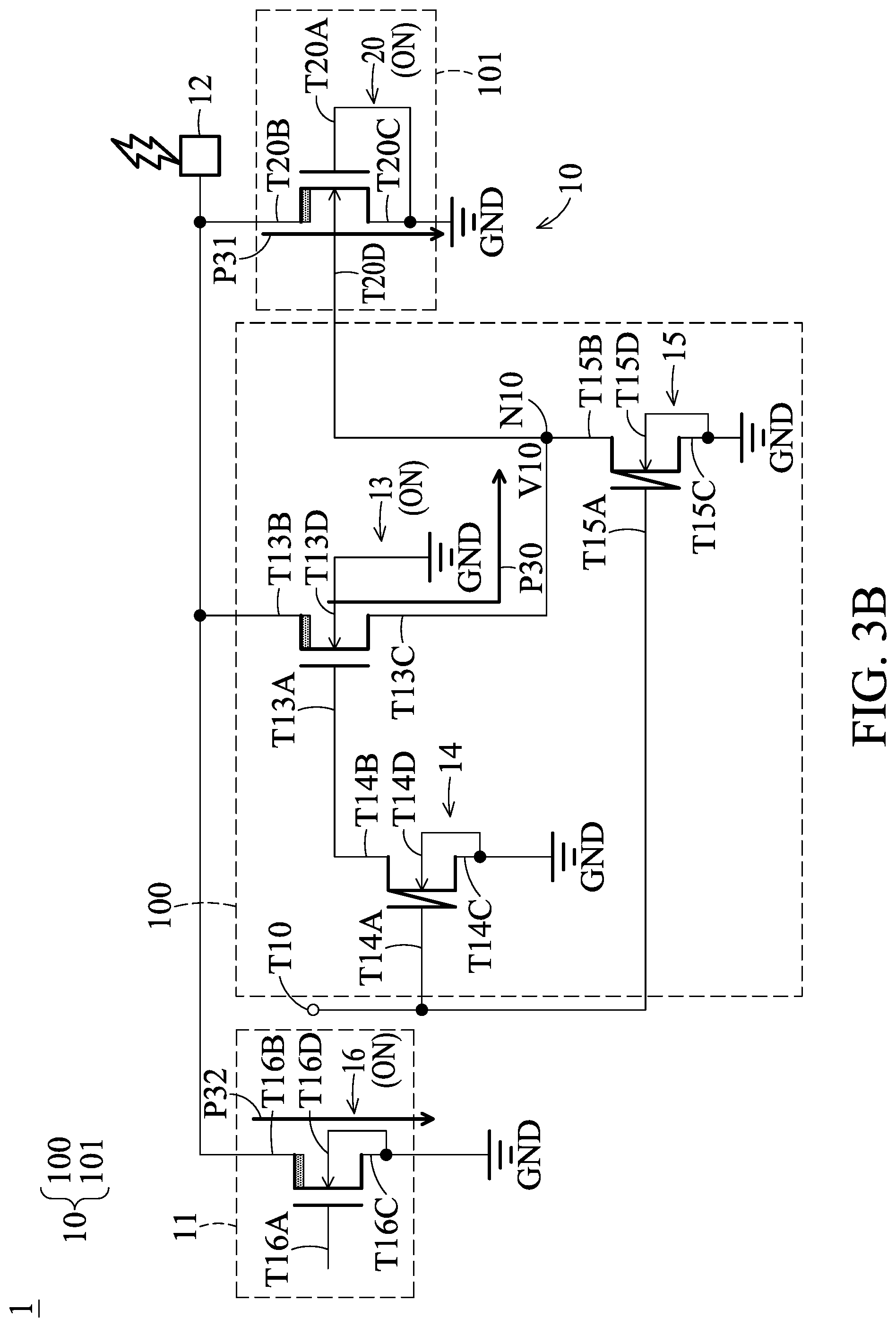 Patent US12107415 Figure 4 – Electrostatic discharge protection circuit and electronic circuit