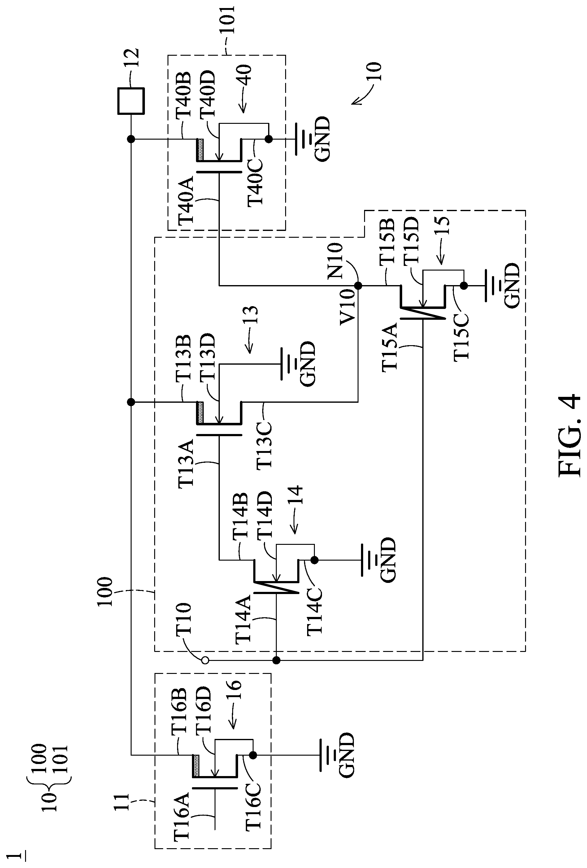 Patent US12107415 Figure 5 – Electrostatic discharge protection circuit and electronic circuit